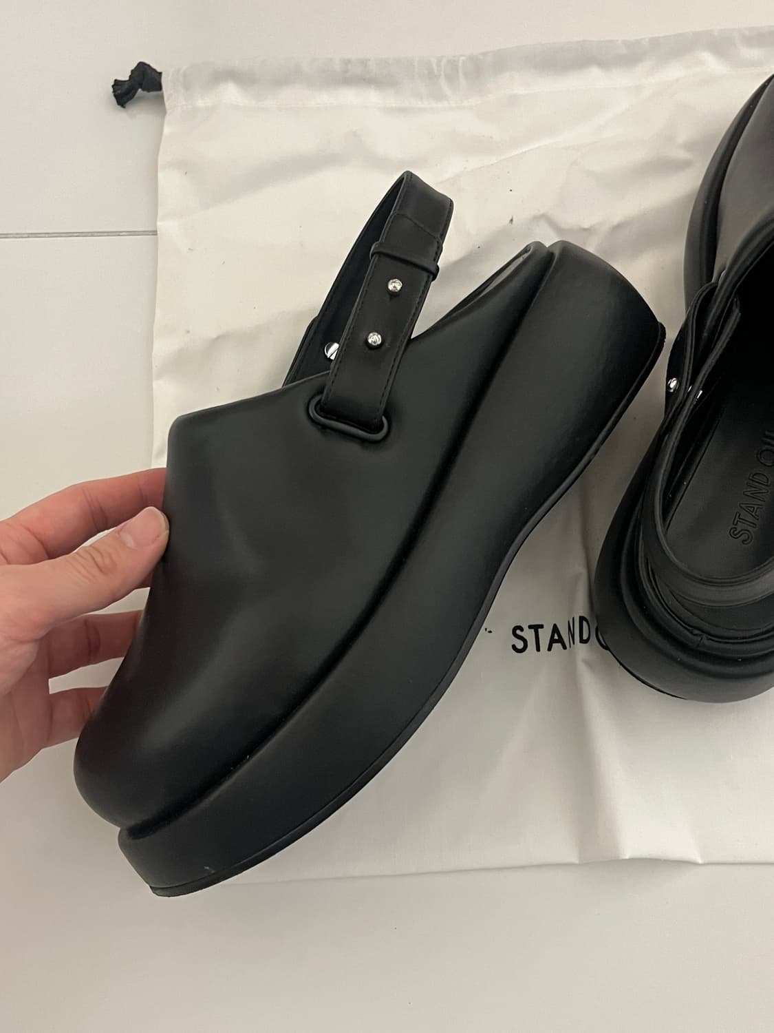 스탠드오일 Hatched Mule · 해치드 뮬 / 블랙 240 size 상품이미지7