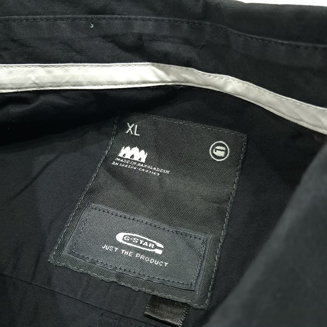 CL741 XL 지스타로우 코튼 자수 로고 블랙 셔츠 남방 상품이미지3