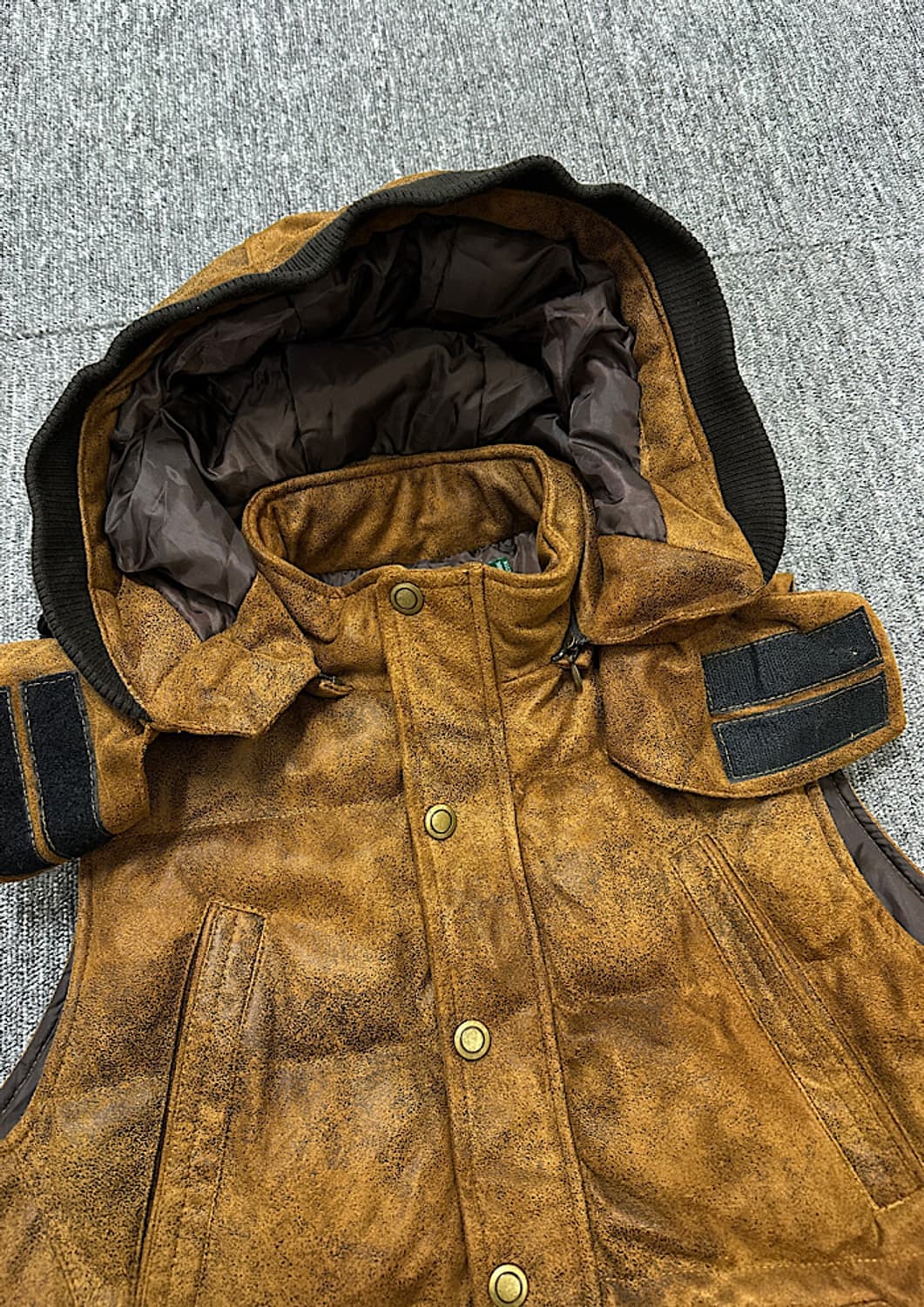 빈티지 에코 스웨이드 패딩 조끼  상품이미지3