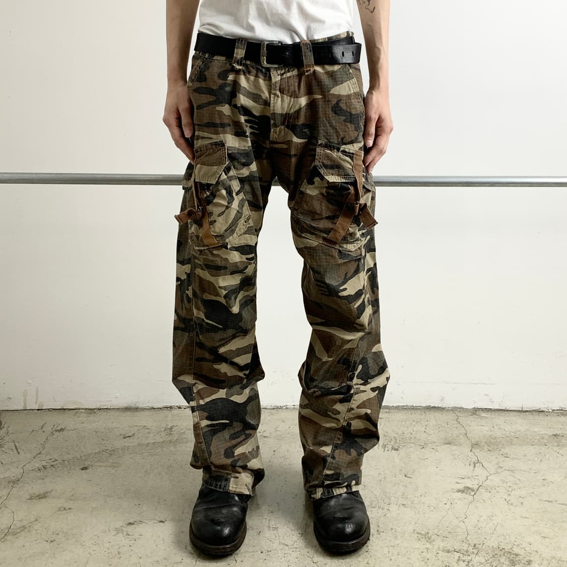 00s 에드윈 카모 카고 플레어 팬츠 상품이미지1
