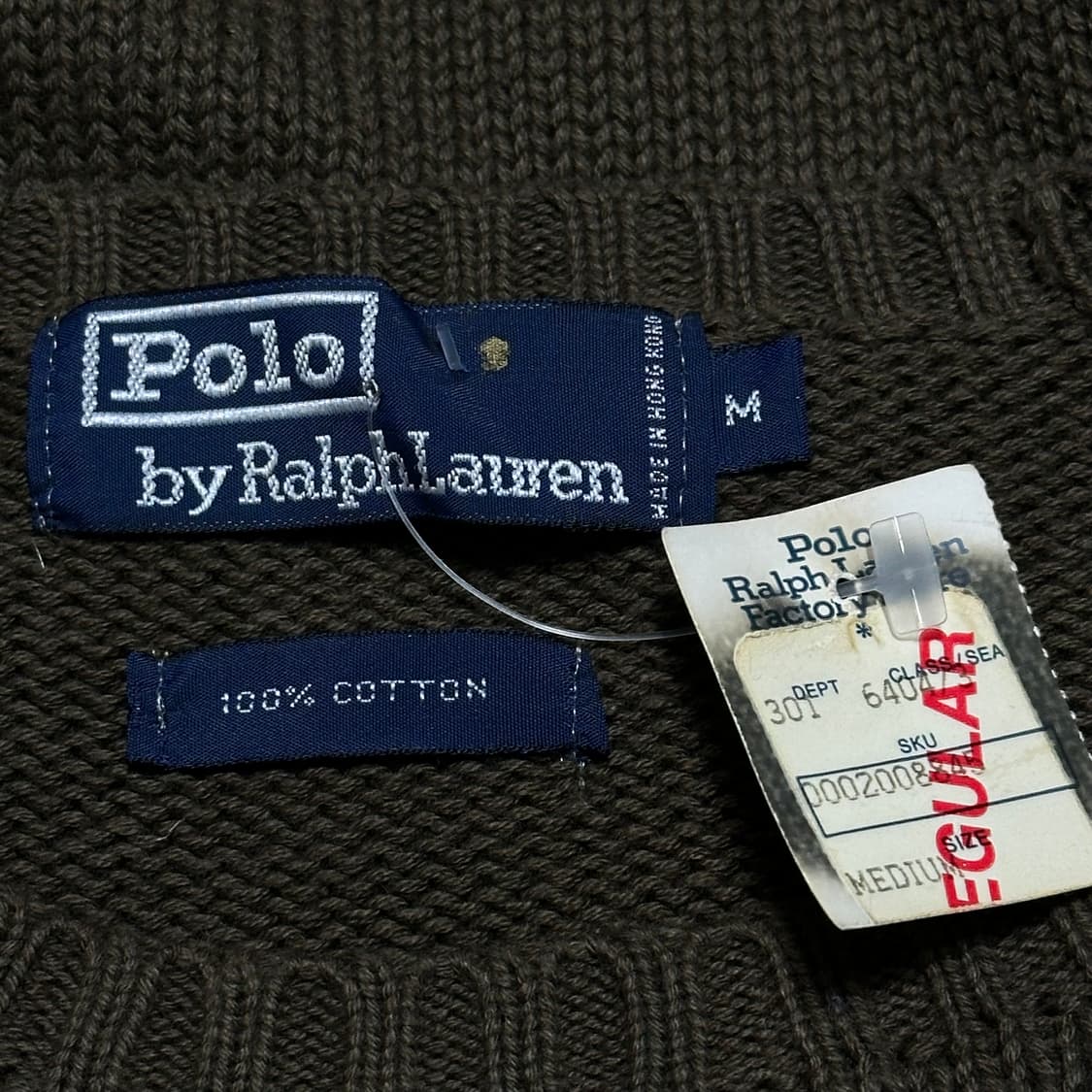 M 새상품 폴로랄프로렌 브라운 코튼 니트 상품이미지4