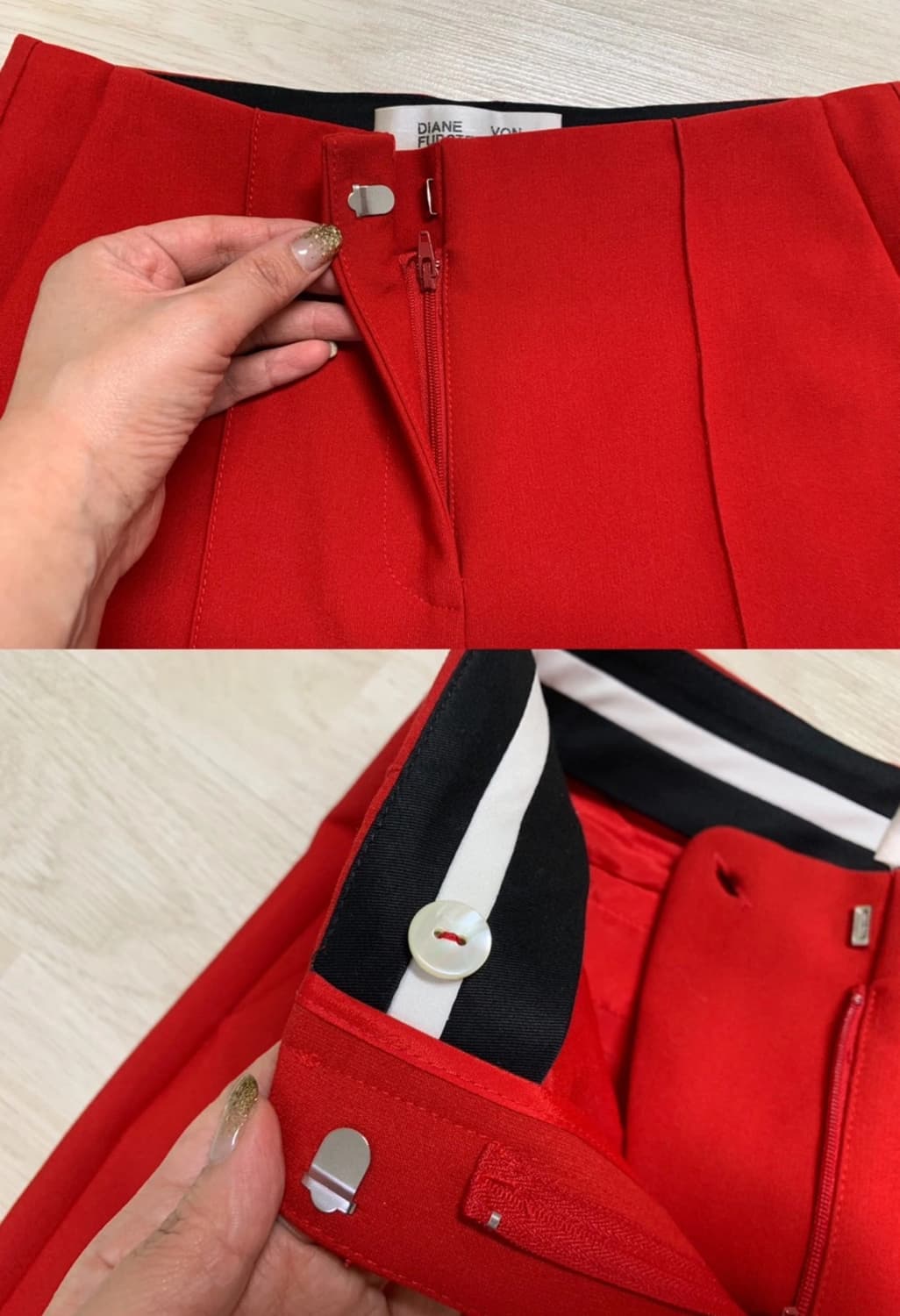 (새제품) DVF 다이앤본퍼스텐버그 하이웨스트 스키니 팬츠 립스틱 레드  상품이미지7