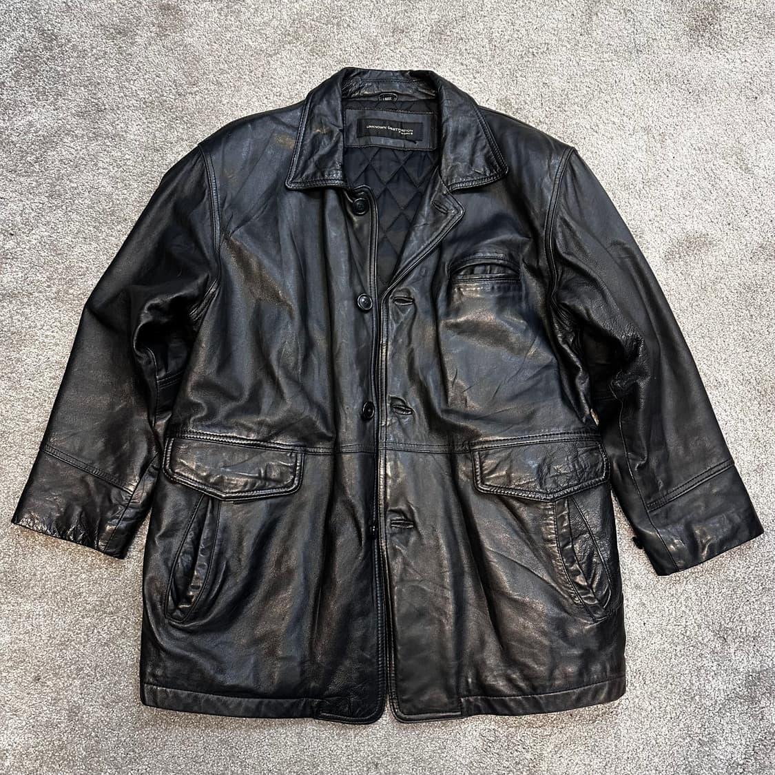 이태리 빈티지 램스킨 코트 가죽자켓L 상품이미지1