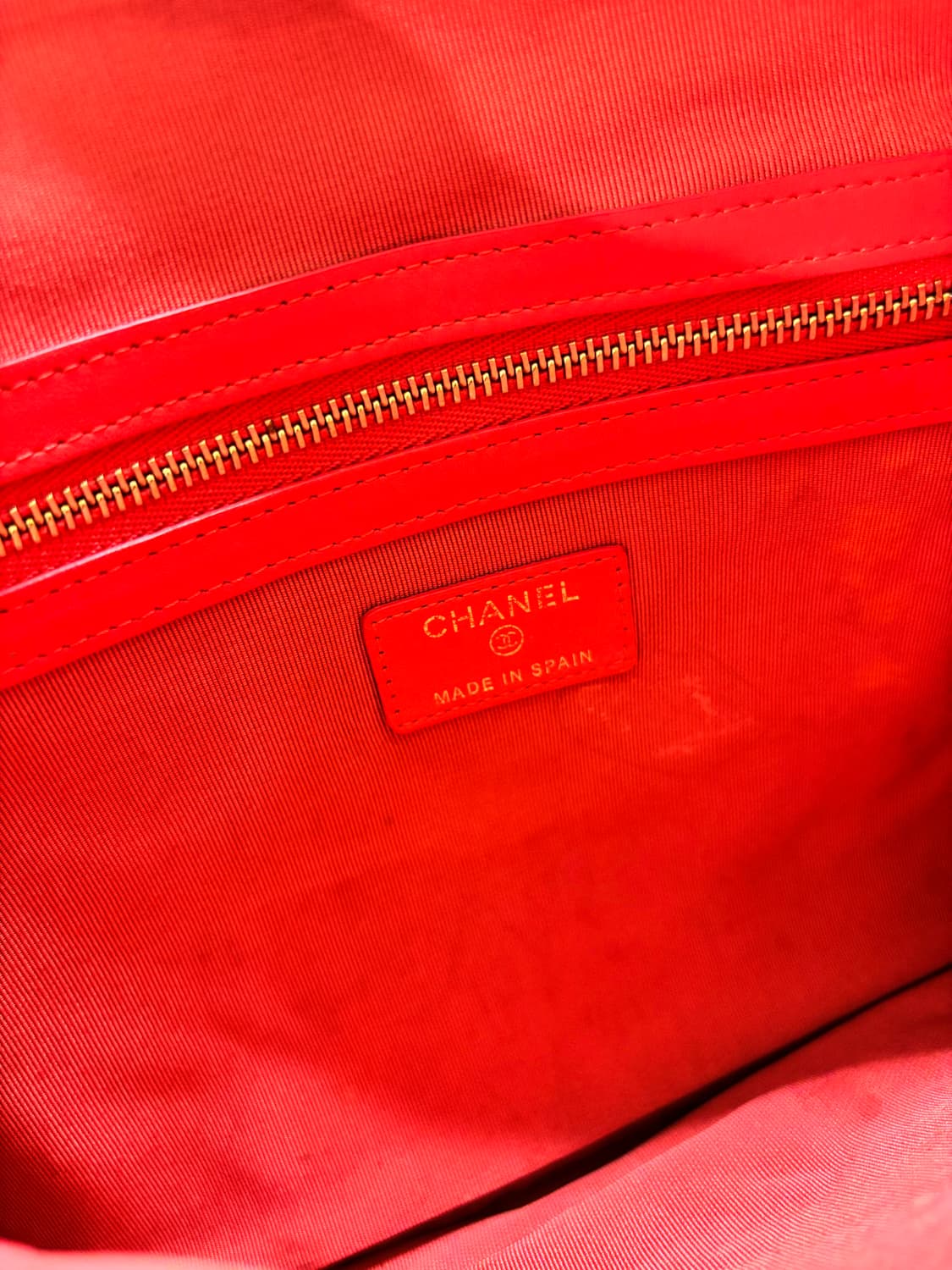 샤넬 A82545 램스킨 핫핑크 금장 미듐 클러치 상품이미지5