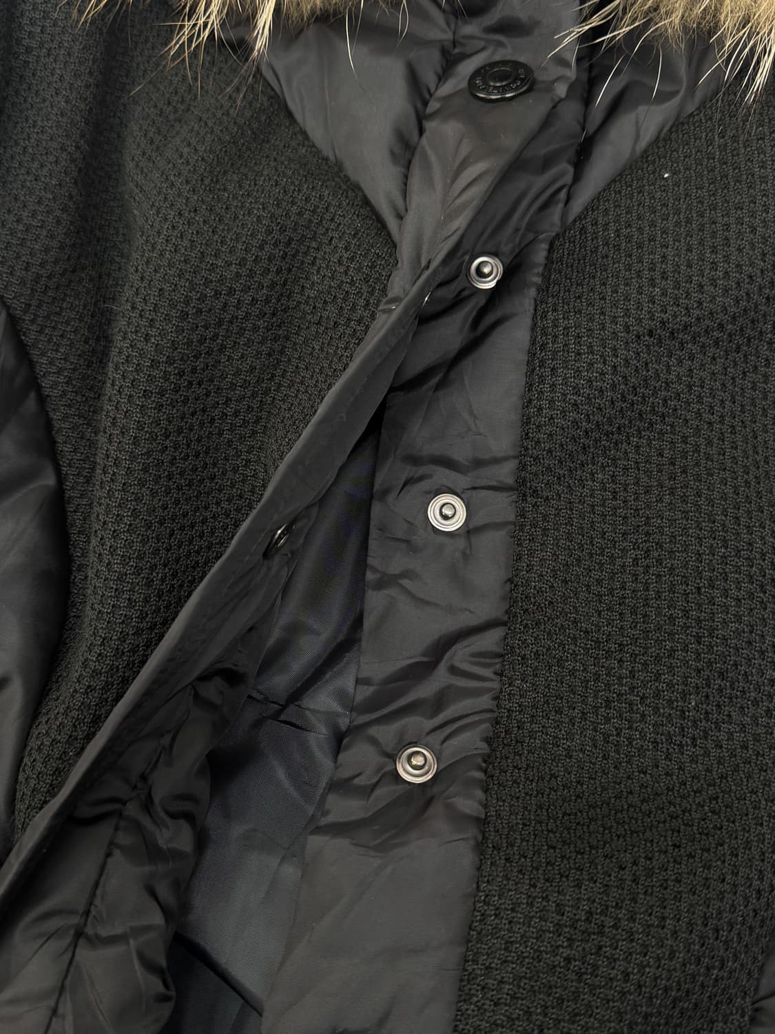 🖤하구미의 슬림 블랙 라쿤 패딩🖤그런지 보헤미안 나나깔 펑크 빈티지 상품이미지5