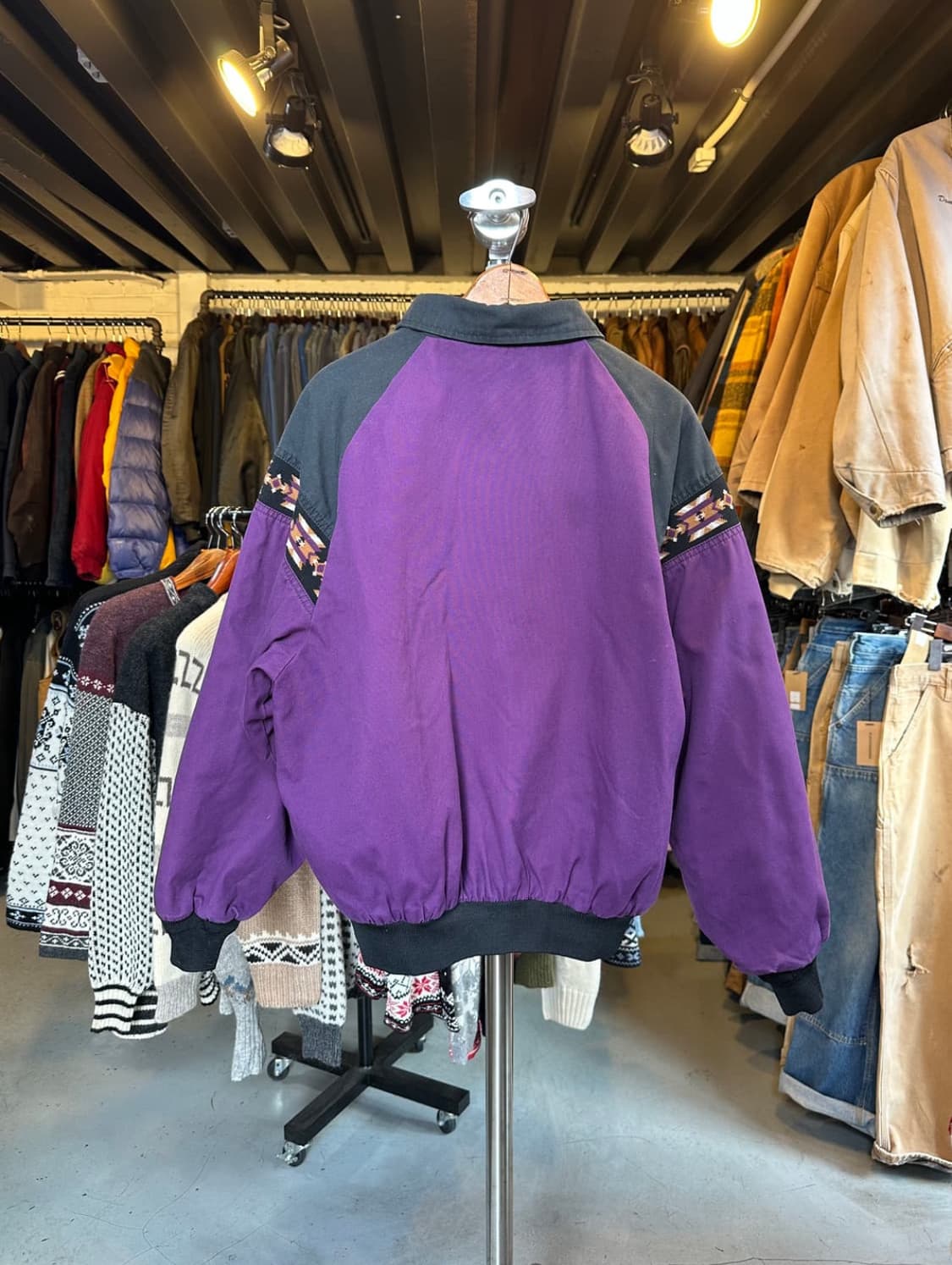 American vintage 90s 웨스턴 아즈텍 컨버스 울 봄버 상품이미지2