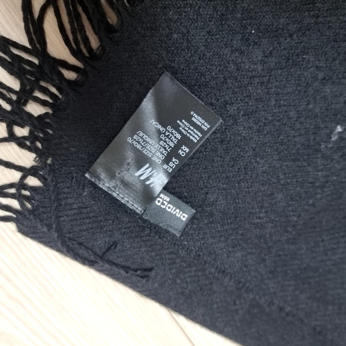 H/M 블랙 울 머플러 상품이미지4