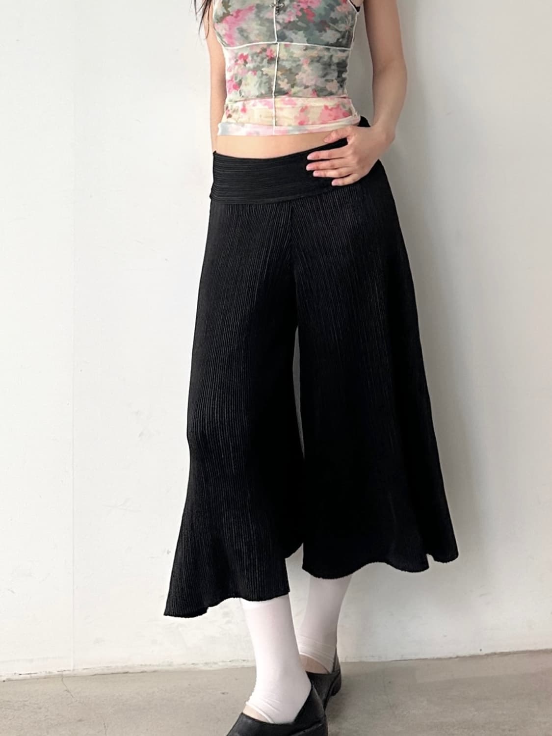 Waist folding pleats pants 상품이미지1