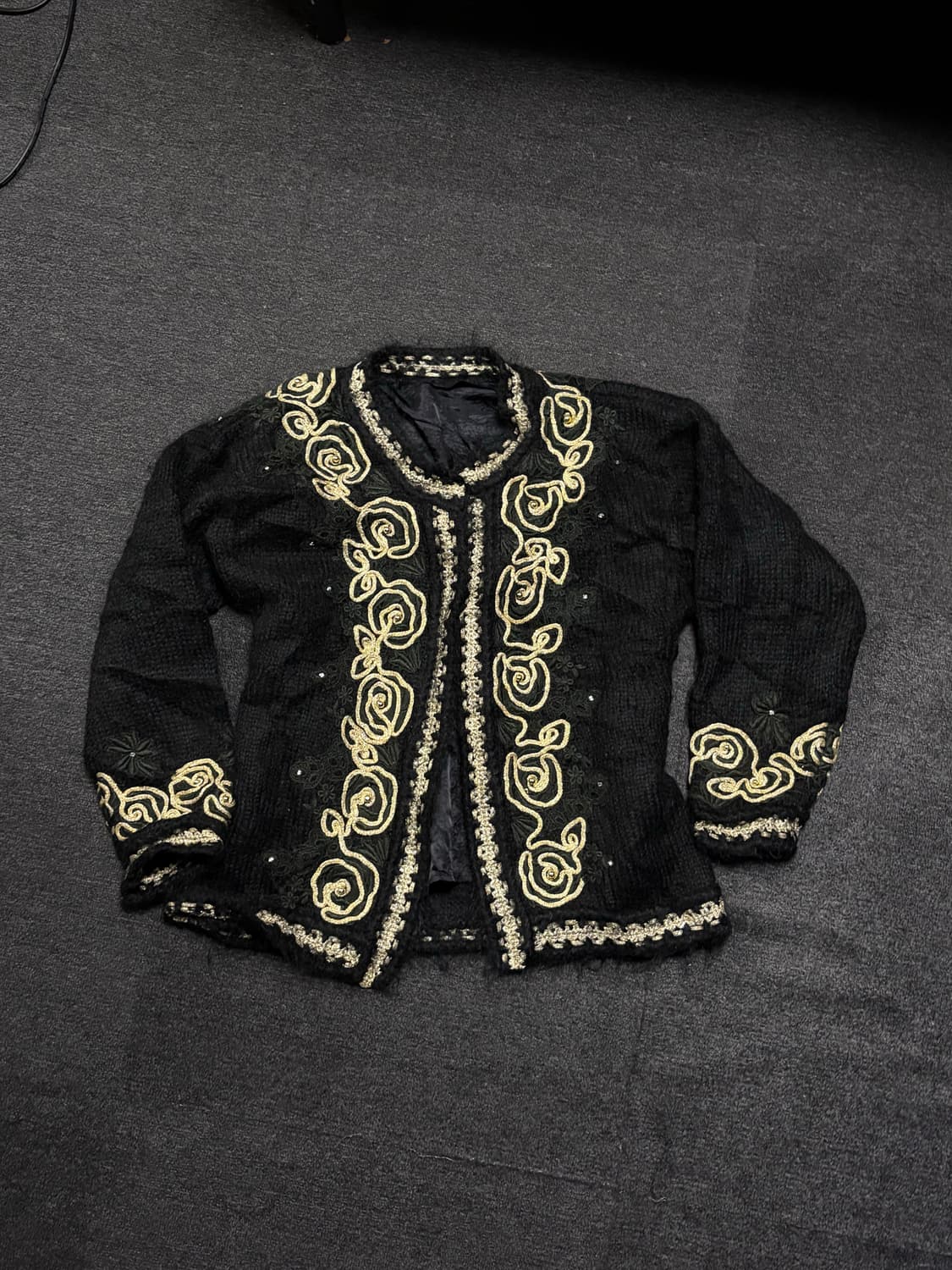 Gold&Black Roses tweed jacket 상품이미지2