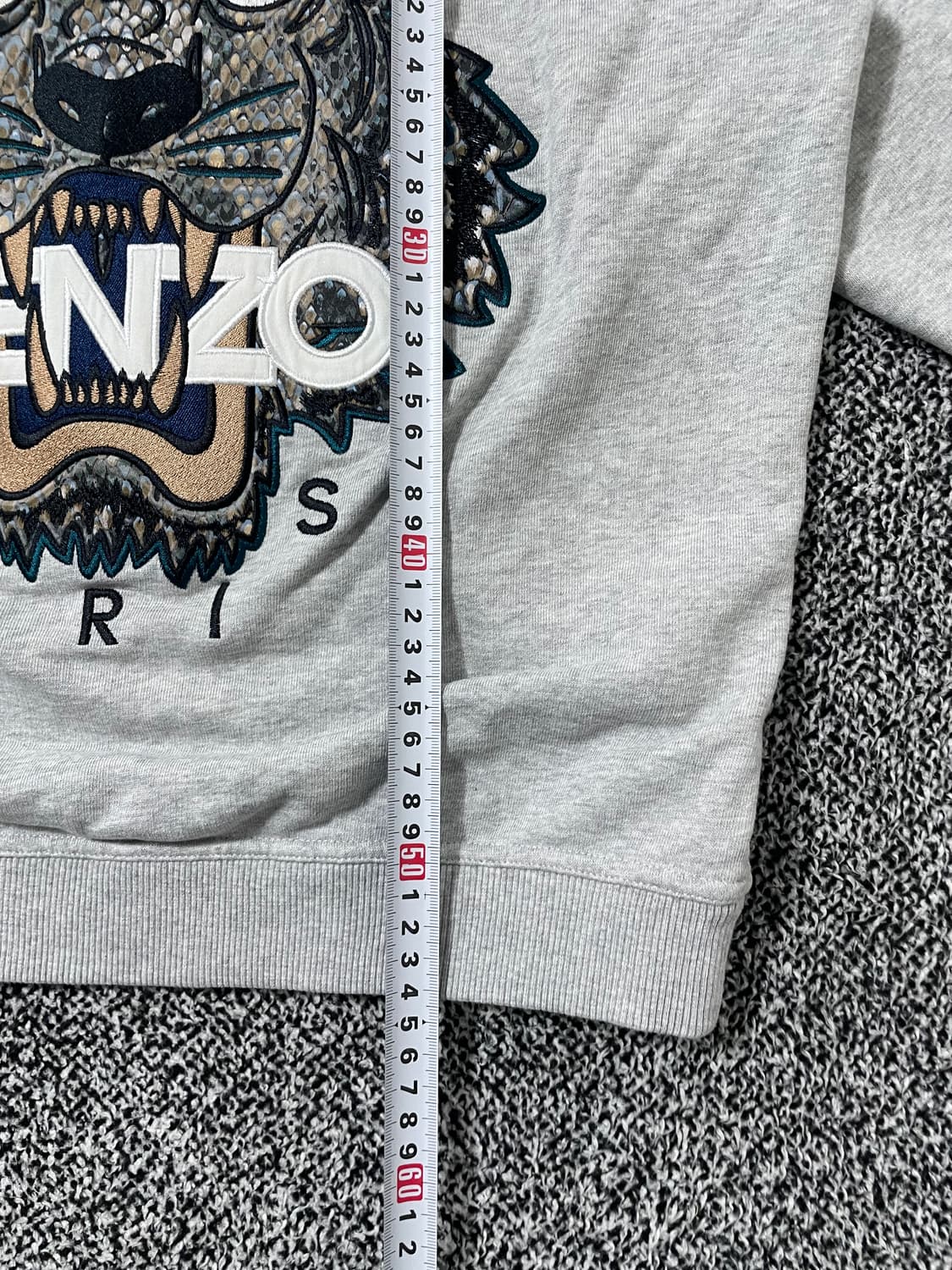 빈티지9. 겐조 KENZO 타이거 프론트 자수 맨투맨 스웻셔츠 그레이 상품이미지7