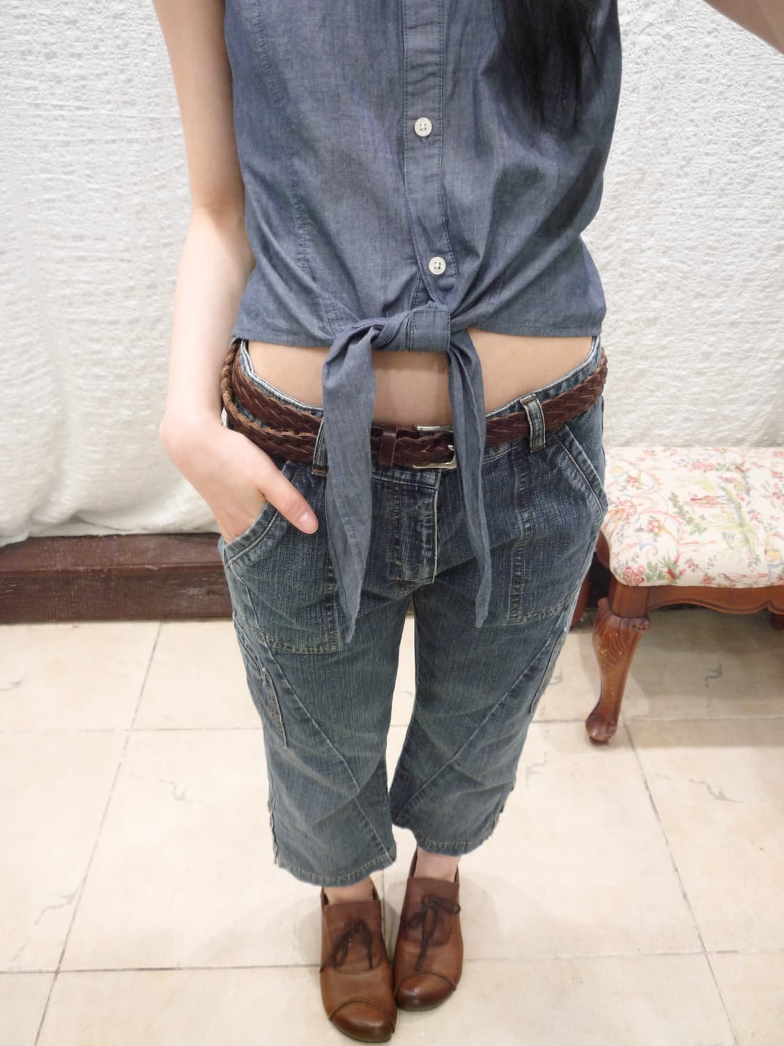 Buttons detail denim 상품이미지1