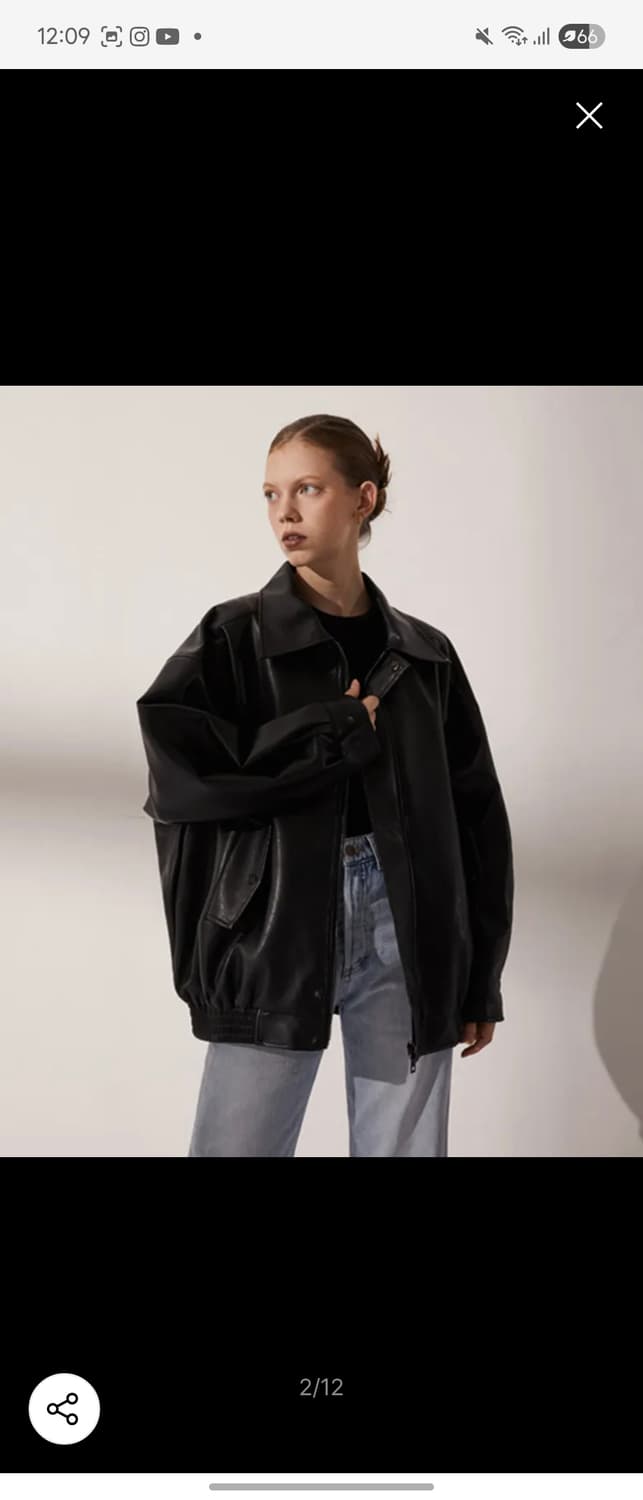 레이디볼륨 레더 자켓 판매합니다 상품이미지4