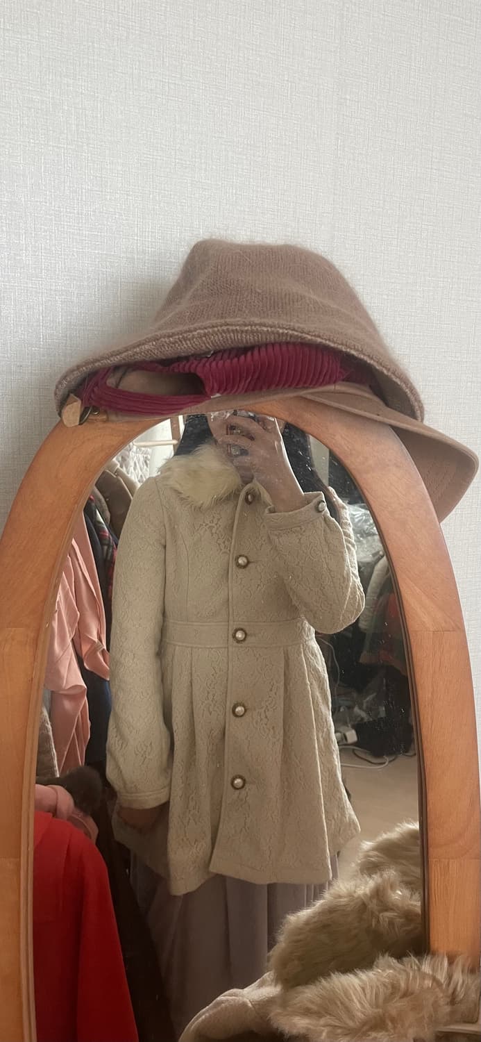 모리걸 빈티지 리즈리사 Liz Lisa 퍼 카라 코트 🤍💛🌸 상품이미지5