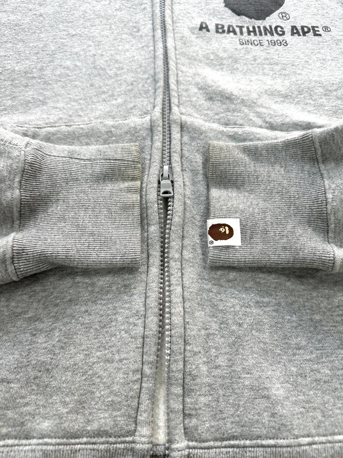 베이프사루 풀 후드집업 그레이 상품이미지7