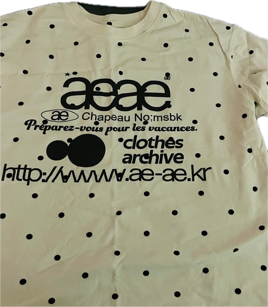 Aeae 도트 반팔 티셔츠 상품이미지1