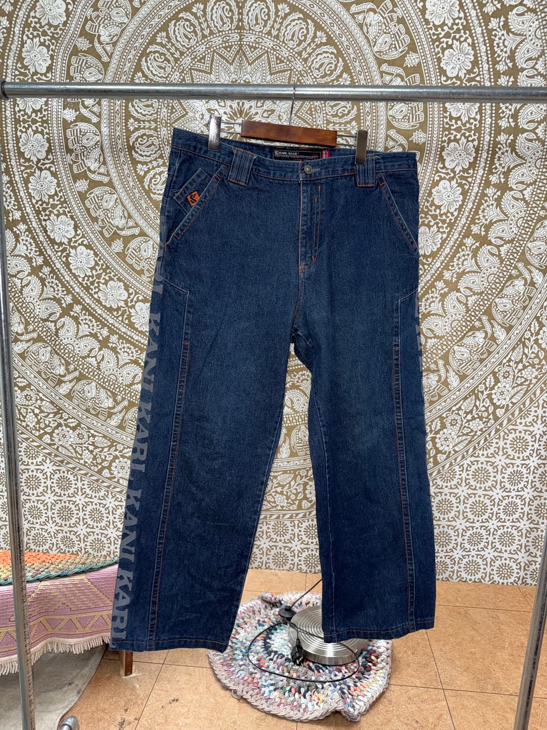 칼카니 사이드프린팅 디테일 데님팬츠  상품이미지3