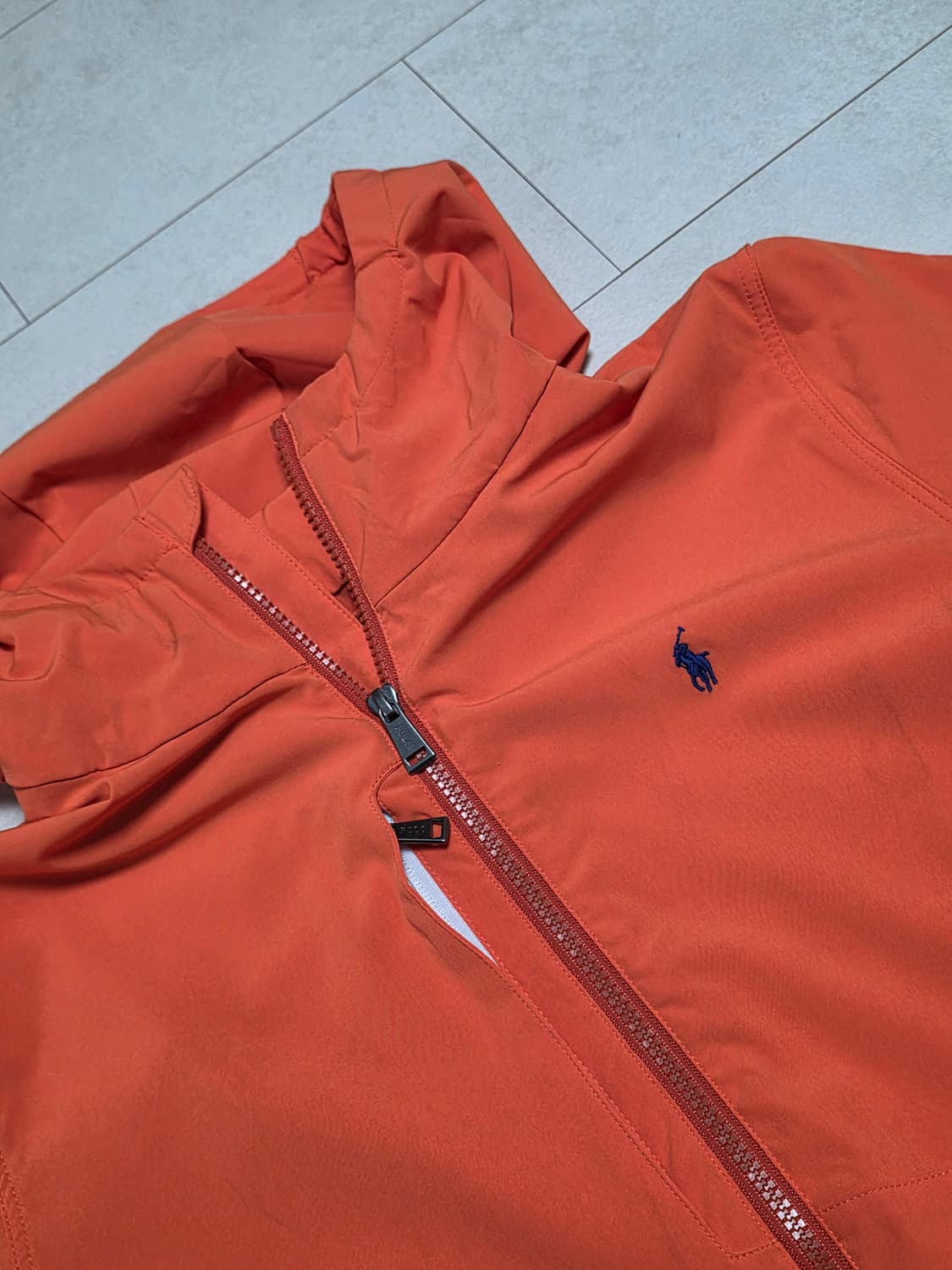 폴로 랄프로렌 오렌지색 바람막이 후드 자켓 윈드브레이커 성인 95오렌지색 상품이미지2