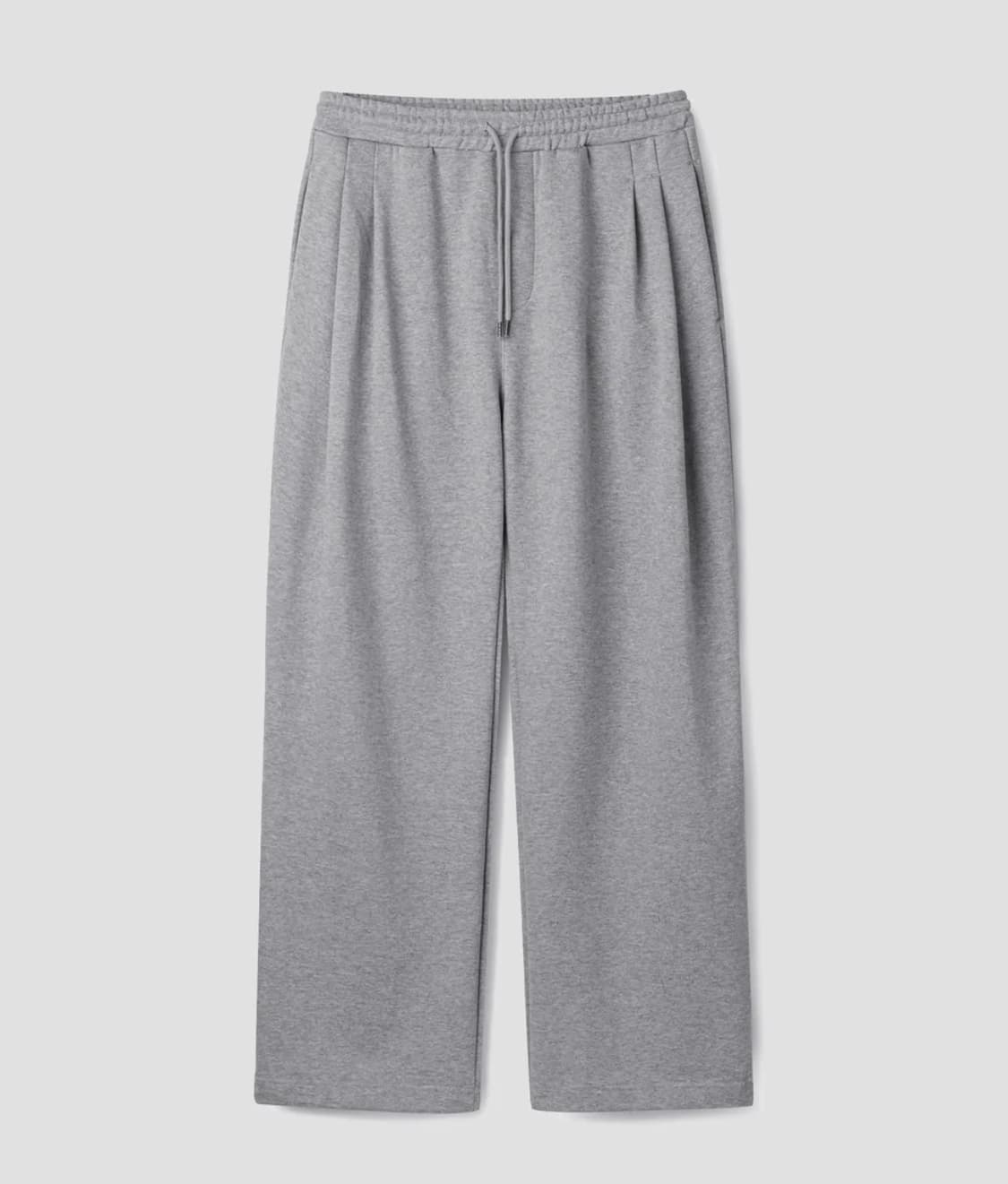 (M) 유니온블루 투턱 와이드 스웻팬츠 멜란지그레이 상품이미지1