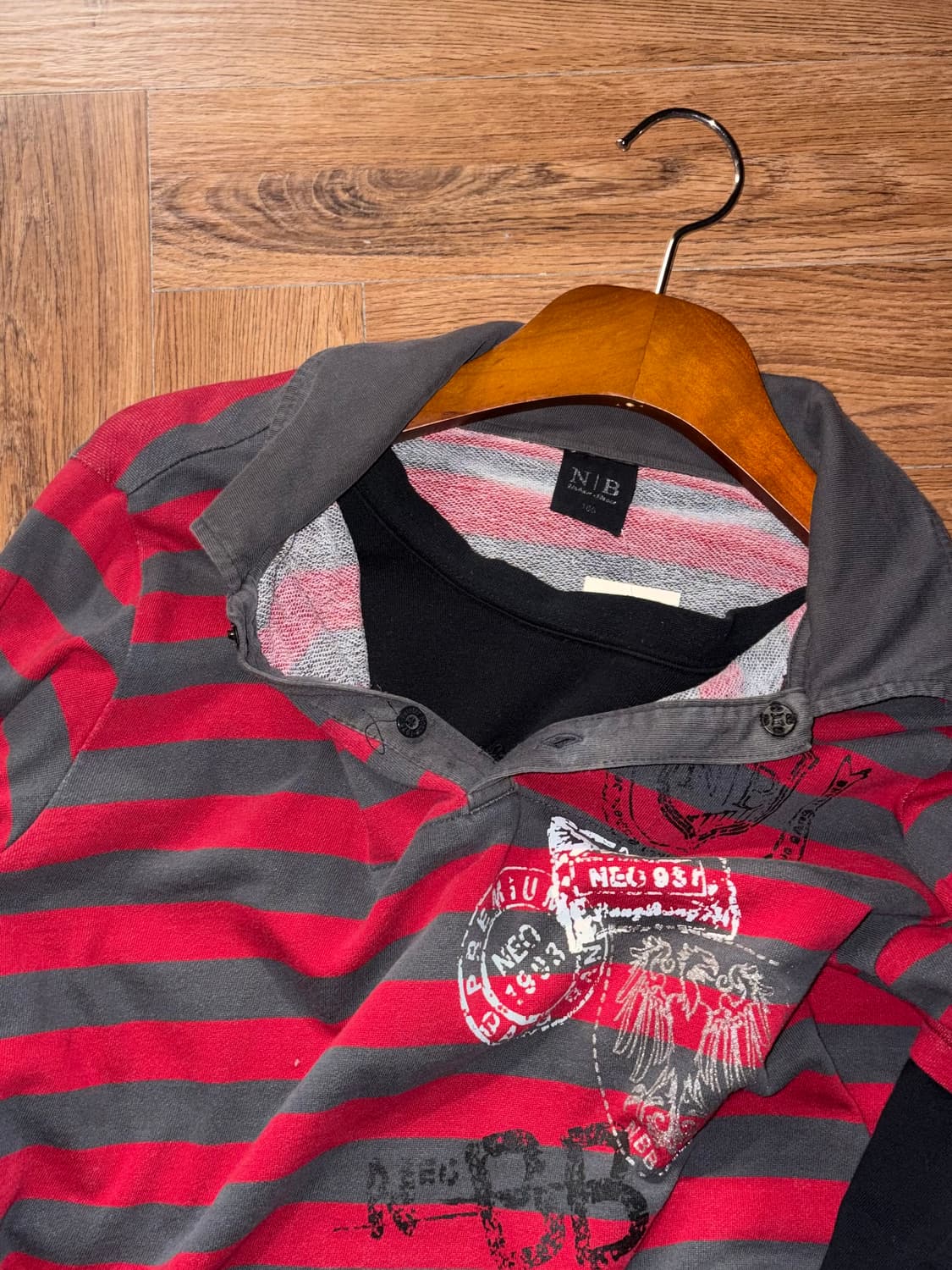 빈티지 스트라이프 레이어드 카라티 상품이미지9