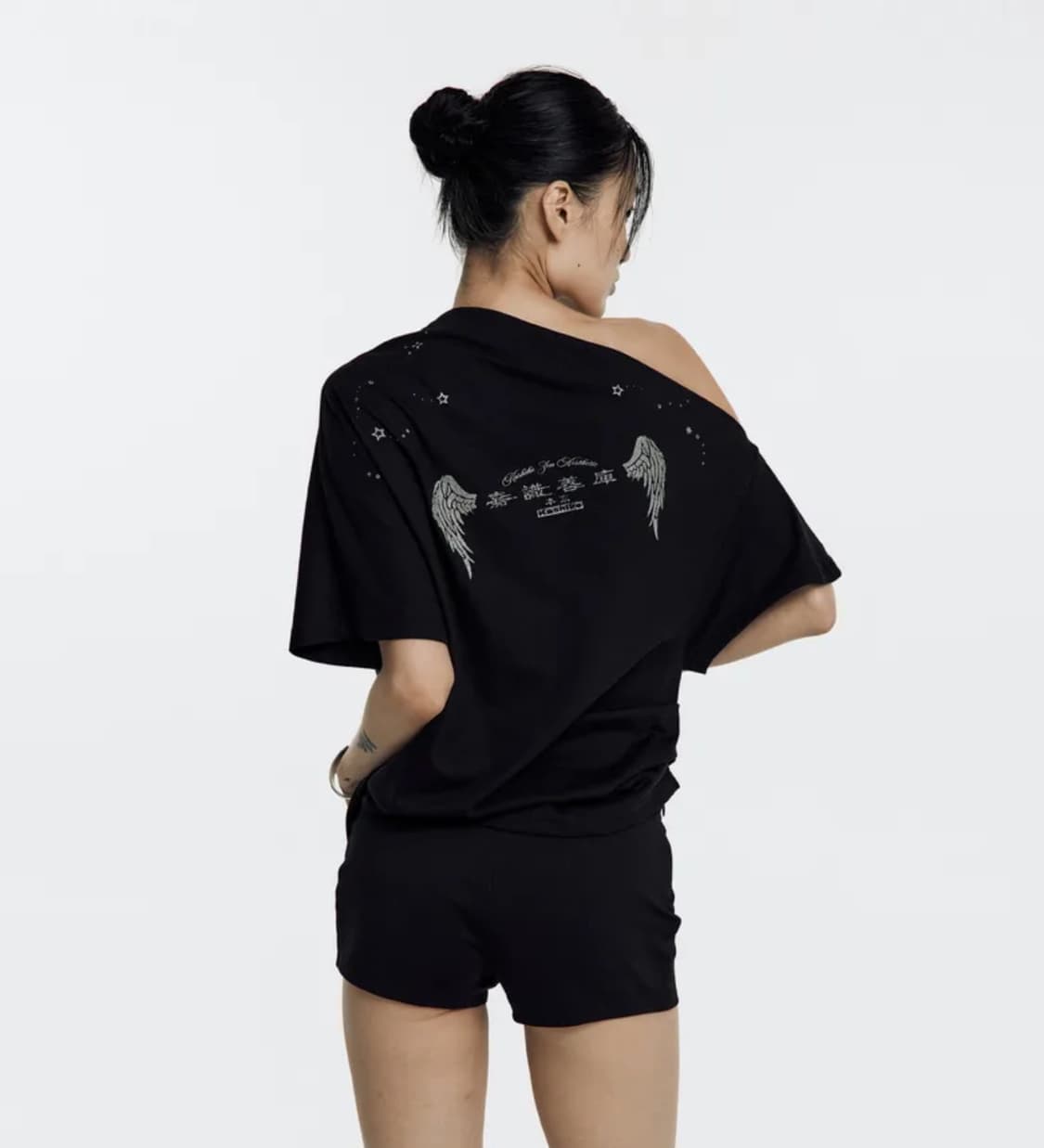 카시코 zen one Shoulder Top Black 상품이미지2
