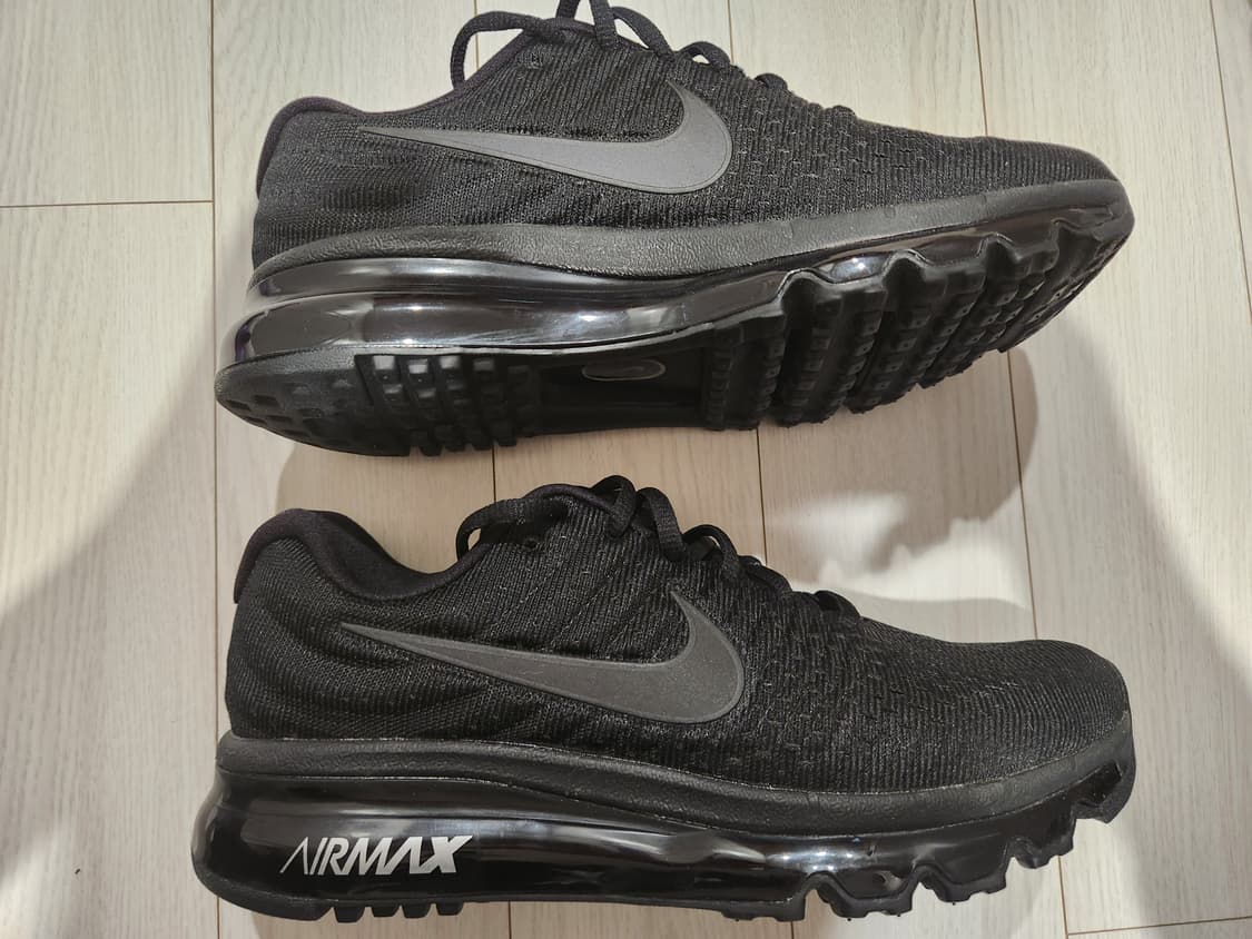 나이키 맨즈 에어맥스 2017 러닝화 트리플 블랙 849559-004 2 상품이미지6