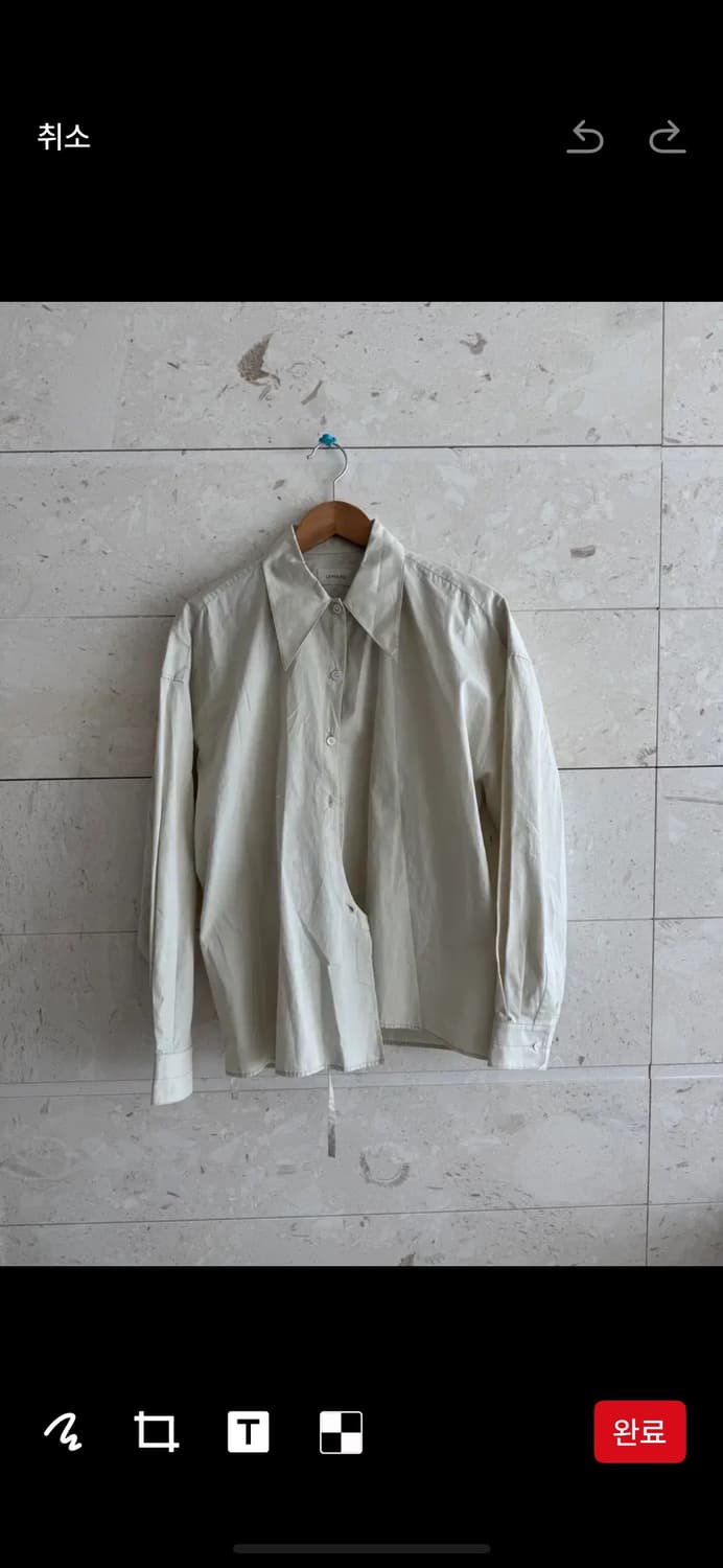 르메르 Lemaire 트위스트 셔츠 S 그린 새상품  상품이미지2