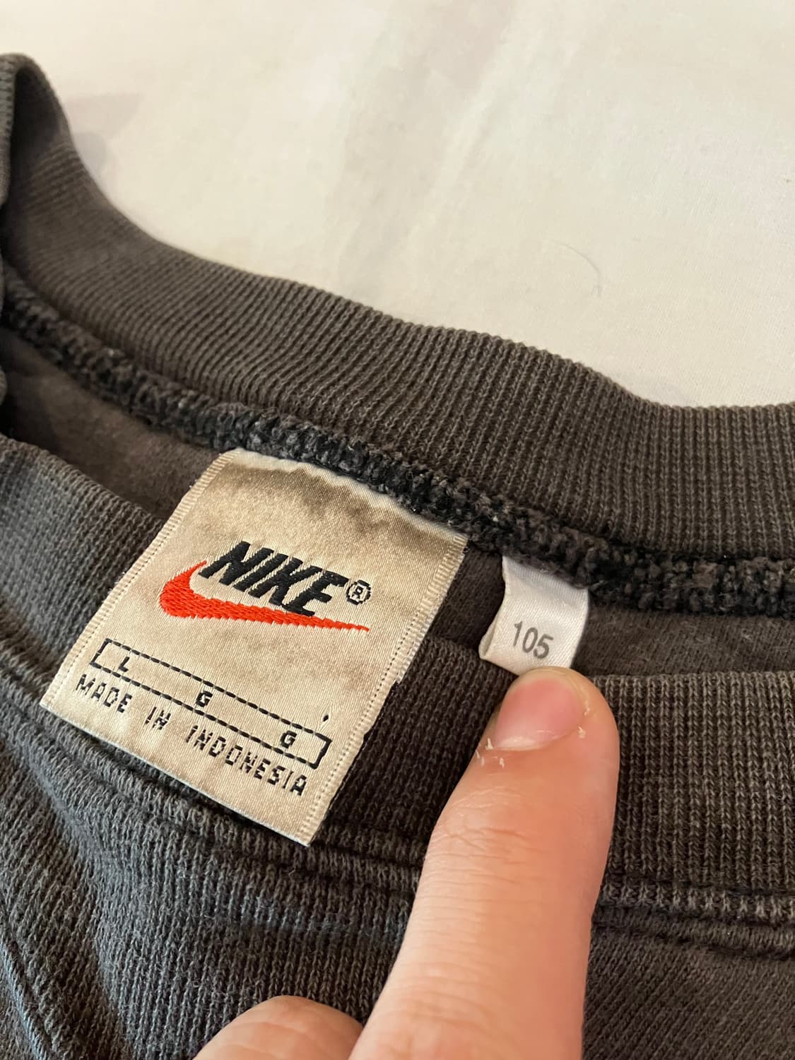 90s 나이키 스우시 카키 올리브 스윗셔츠 맨투맨 상품이미지3