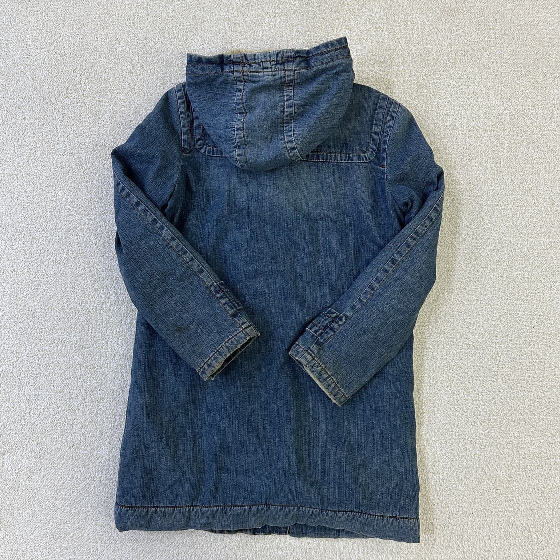 90 게스 데님 후드 롱자켓 0324D 상품이미지4