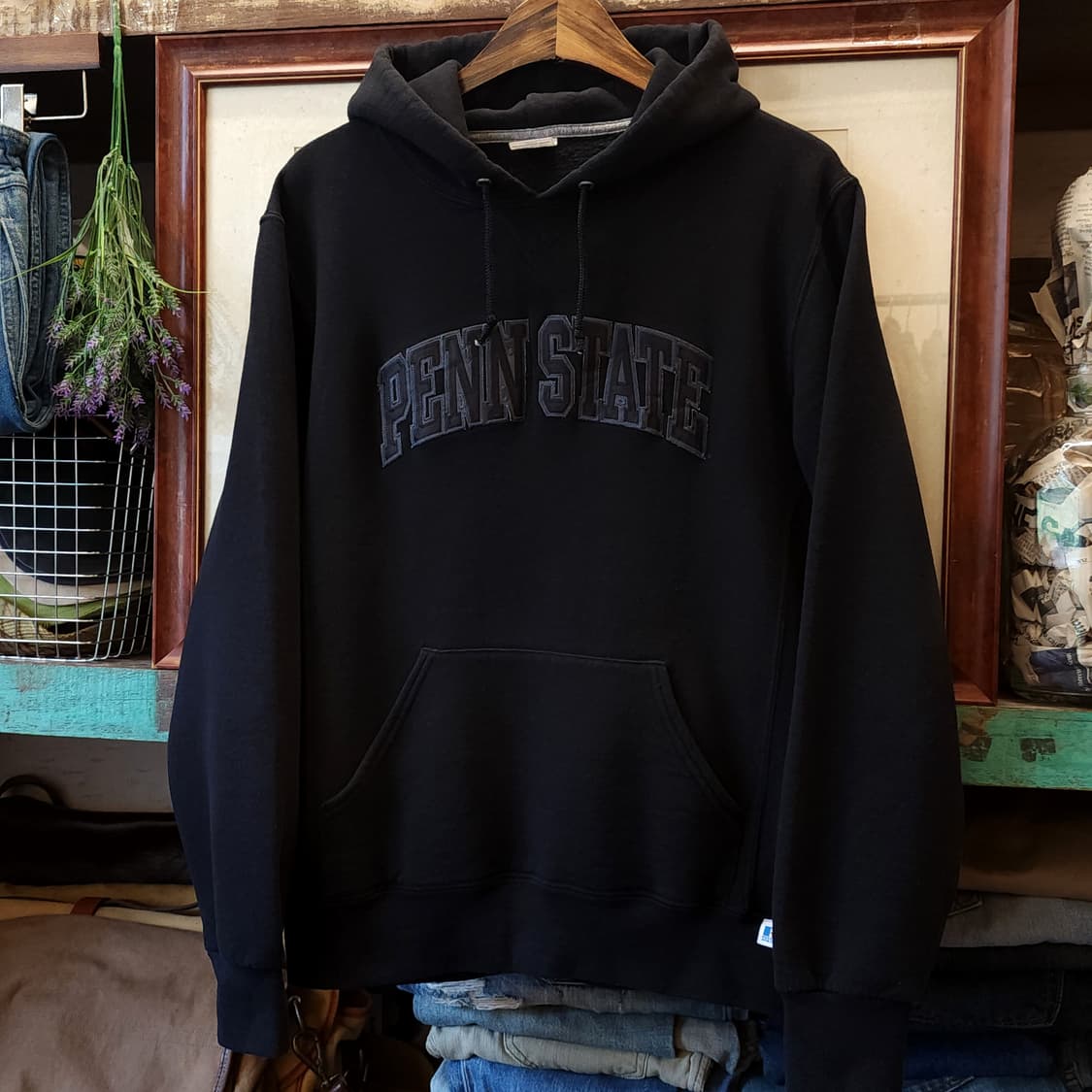 90s 러셀 후드 스웻셔츠 펜스테이트 빈티지 레터링 스웻셔츠 M 상품이미지2