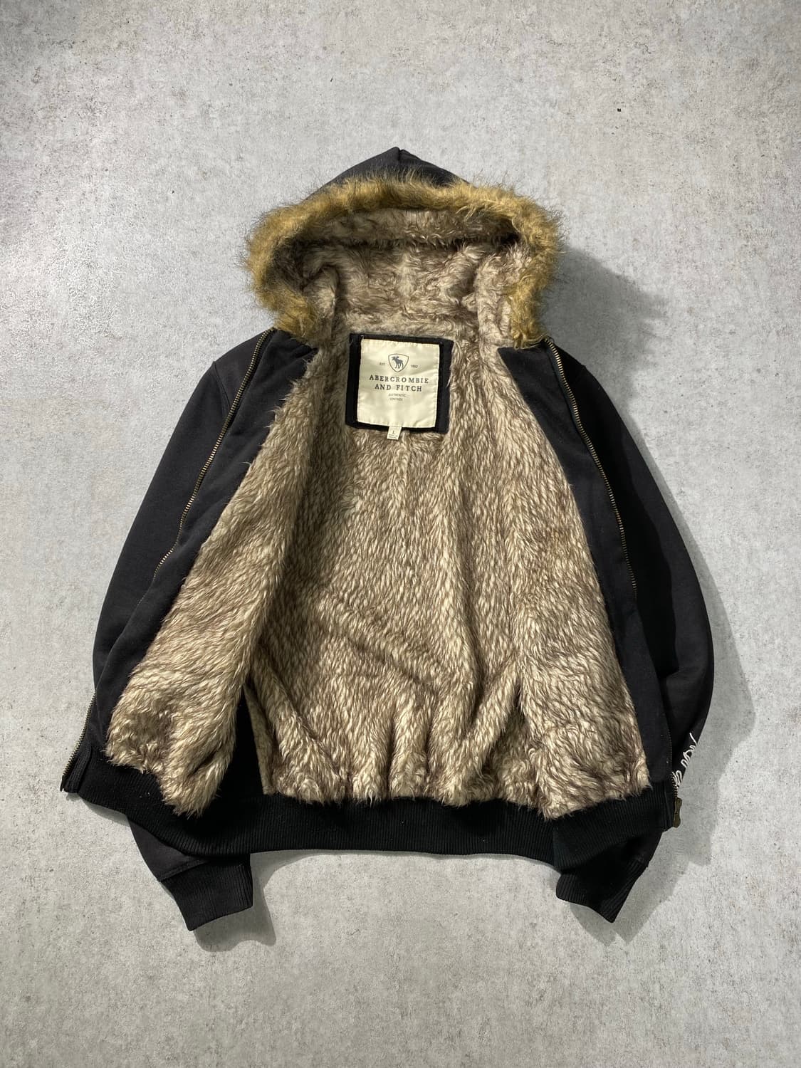 [L] Abercrombie 아베크롬비 퍼 라이닝 후드집업 상품이미지5