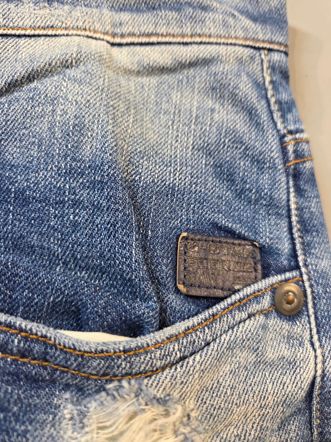 G-STAR 청바지 데님 데미지 워싱진(W33/L32) 상품이미지5