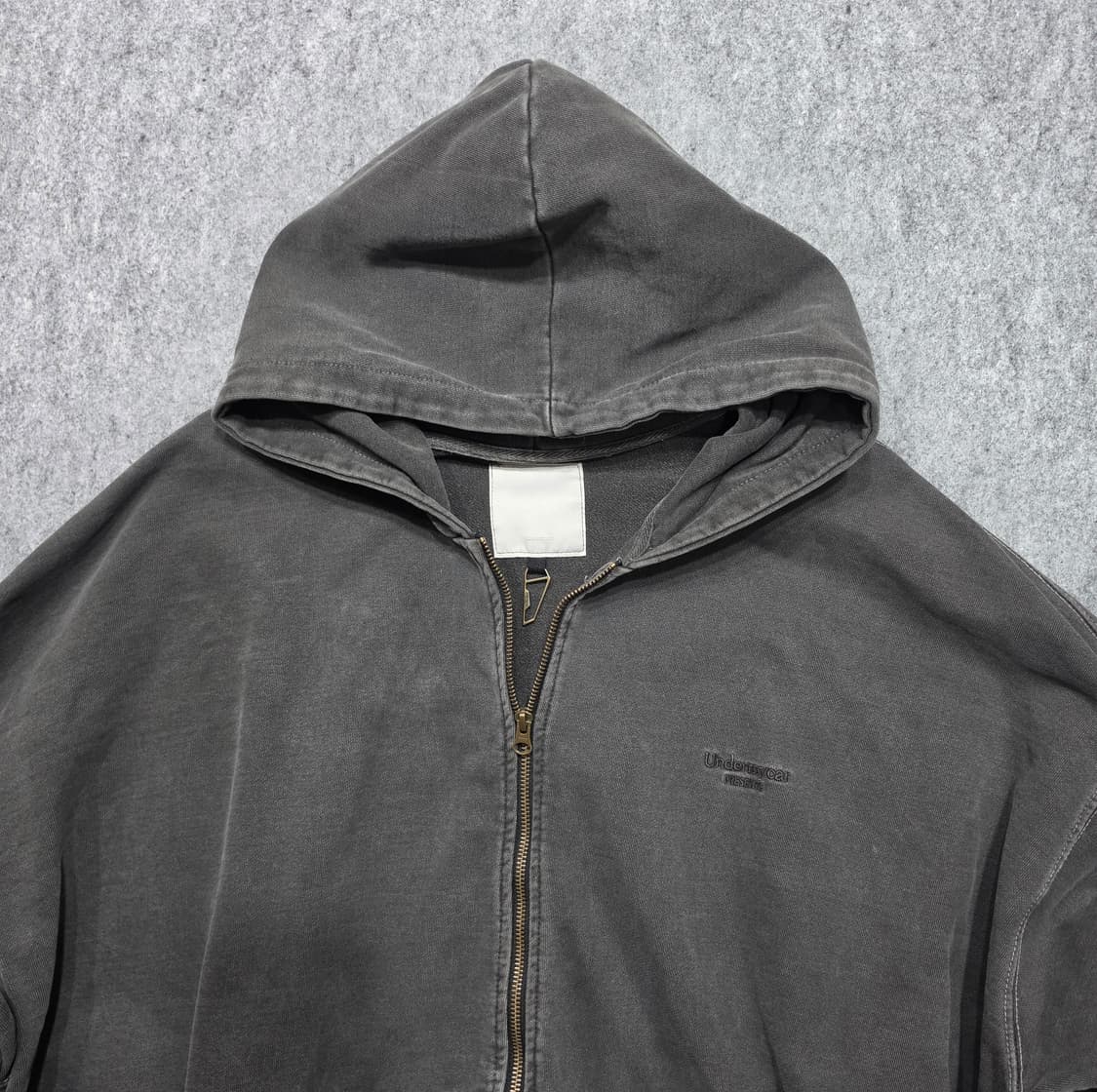 언더마이카 피그먼트 투웨이 오버핏 후드집업 1사이즈 상품이미지4