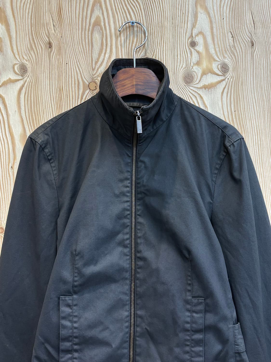 아르마니 익스체인지 코티드 하이넥 크롭 집업 상품이미지2