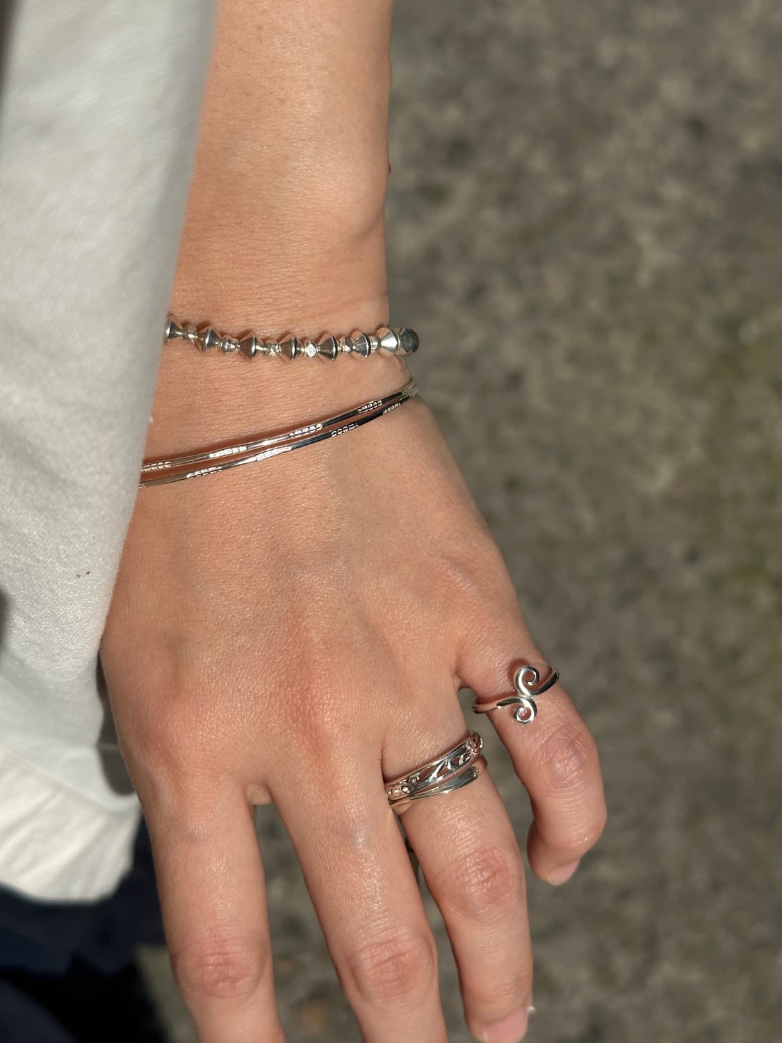 Bicone Saucer Bead Chain Karen Silver Br 상품이미지7