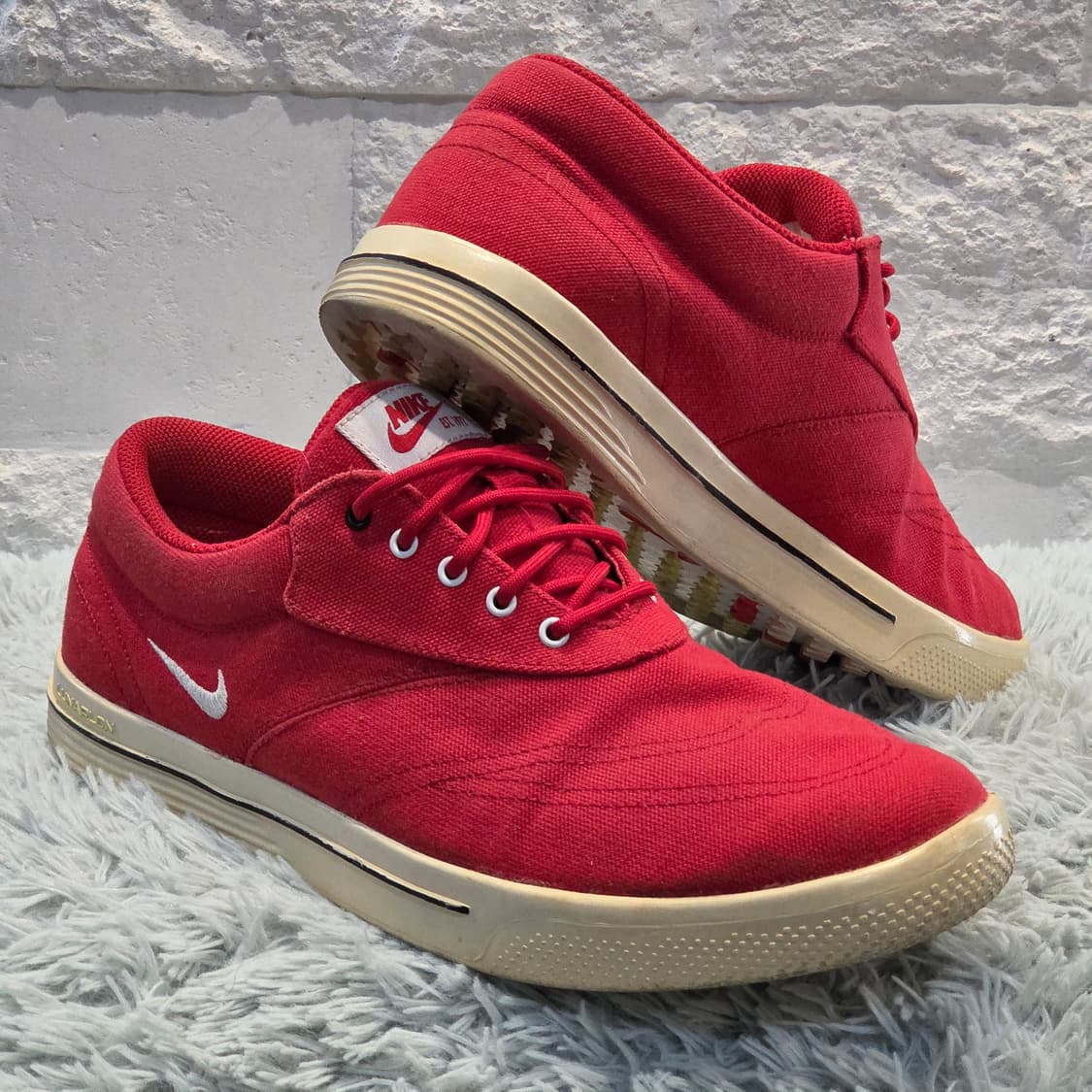 7q-12:나이키 루나론 캔버스 로우 레드 (26.5cm) 상품이미지4