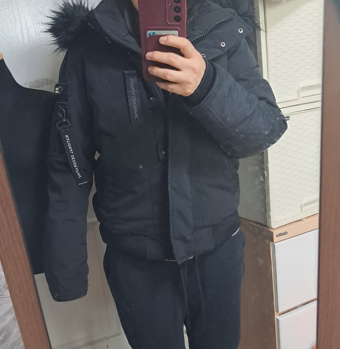 내셔널지오그래픽 덕다운 패딩 자켓 블랙 S(20년 제품)55~66(남녀공 상품이미지9