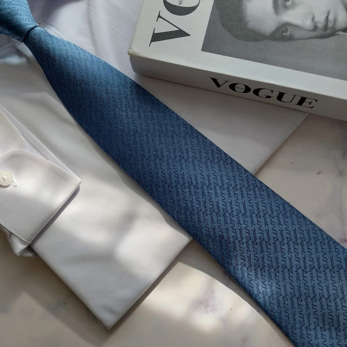 에스.티. 듀퐁 실크 로고 패턴 넥타이 8.7cm A+등급 K2357 상품이미지5