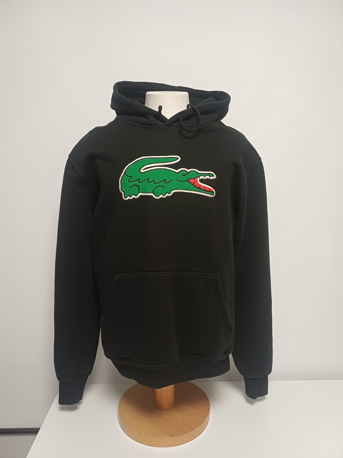 라코스테 빅 크로커다일 자수 후드티 (블랙/M/황금기장) 상품이미지1