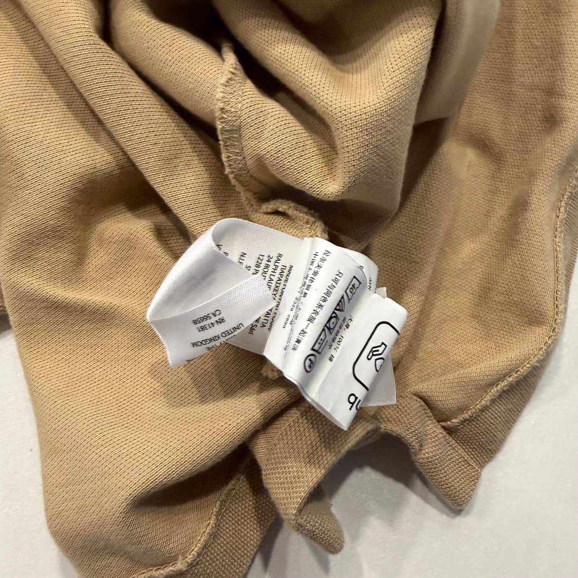 [L] 폴로 랄프로렌 신형 큐알 카라티 베이지 반팔 D602 상품이미지7