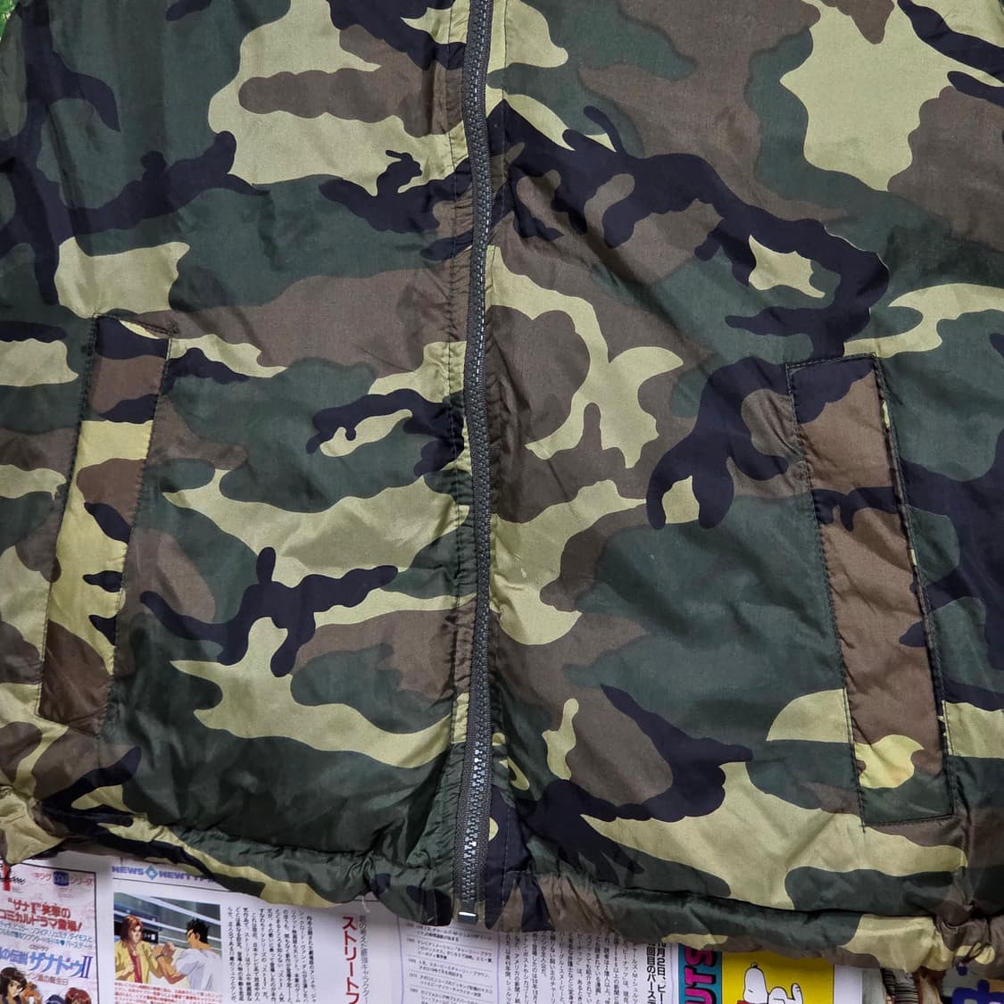JPN 밀리터리 카모 리버시블 패딩 베스트 상품이미지4