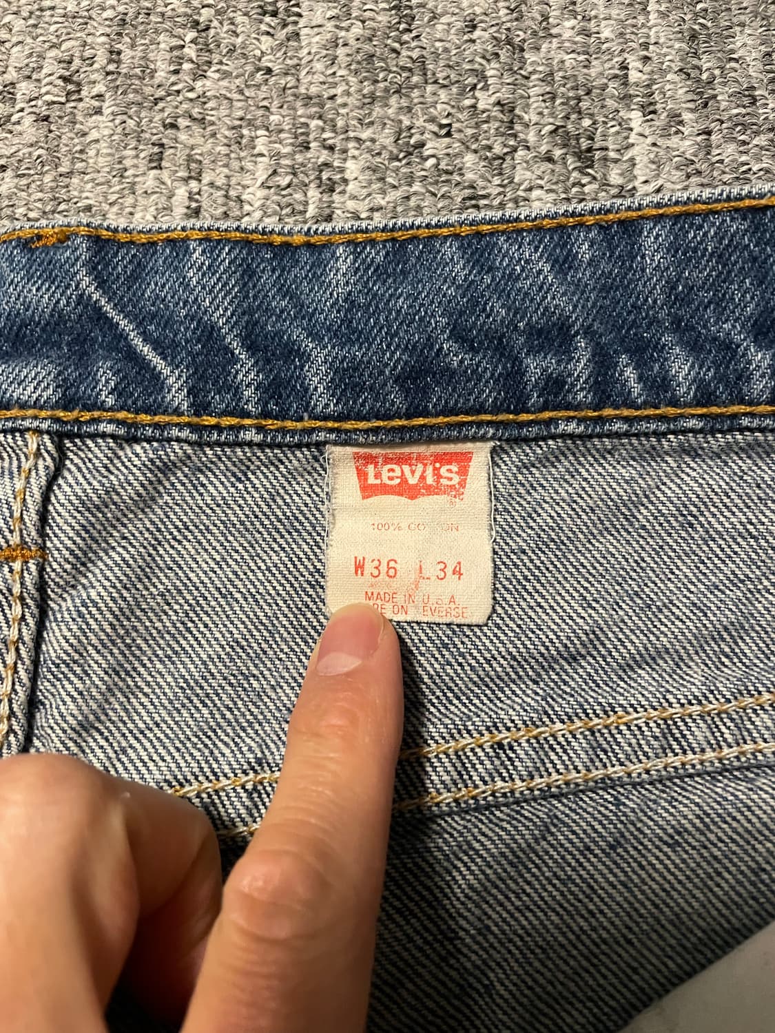 90s 리바이스 517 오렌지탭 데님 [36X34] 상품이미지7