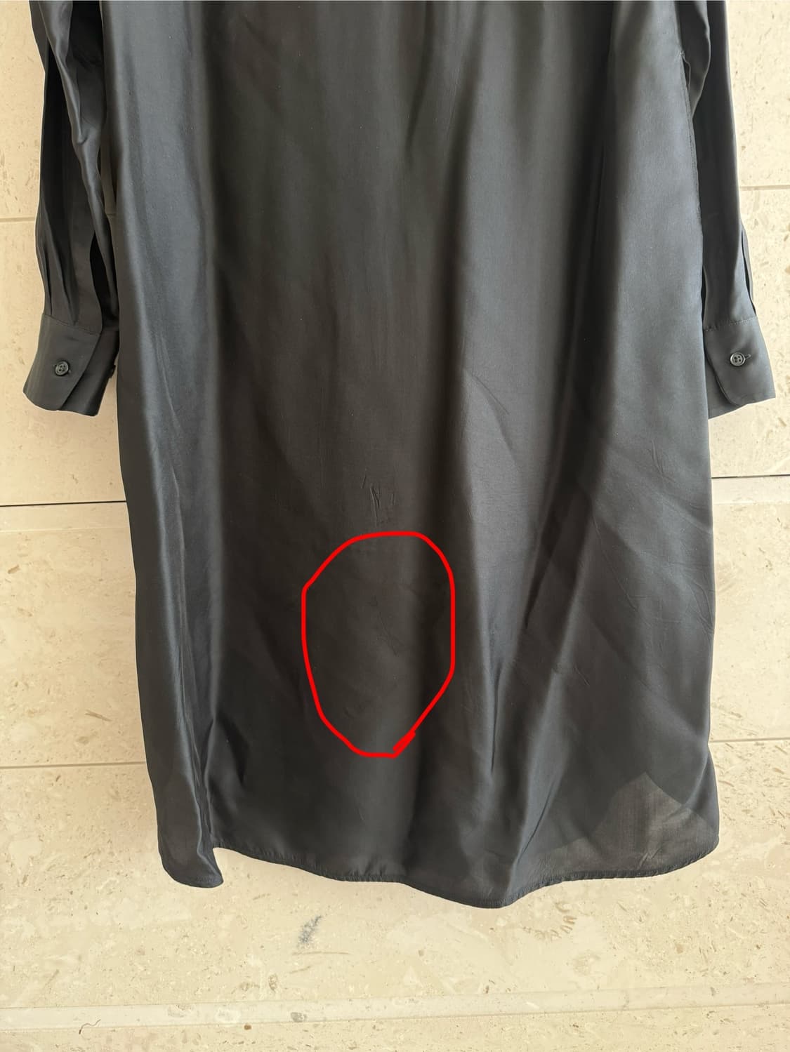 질샌더 JIL SANDER  실크 레이온 혼방 셔츠 원피스 36 컬러 블 상품이미지5