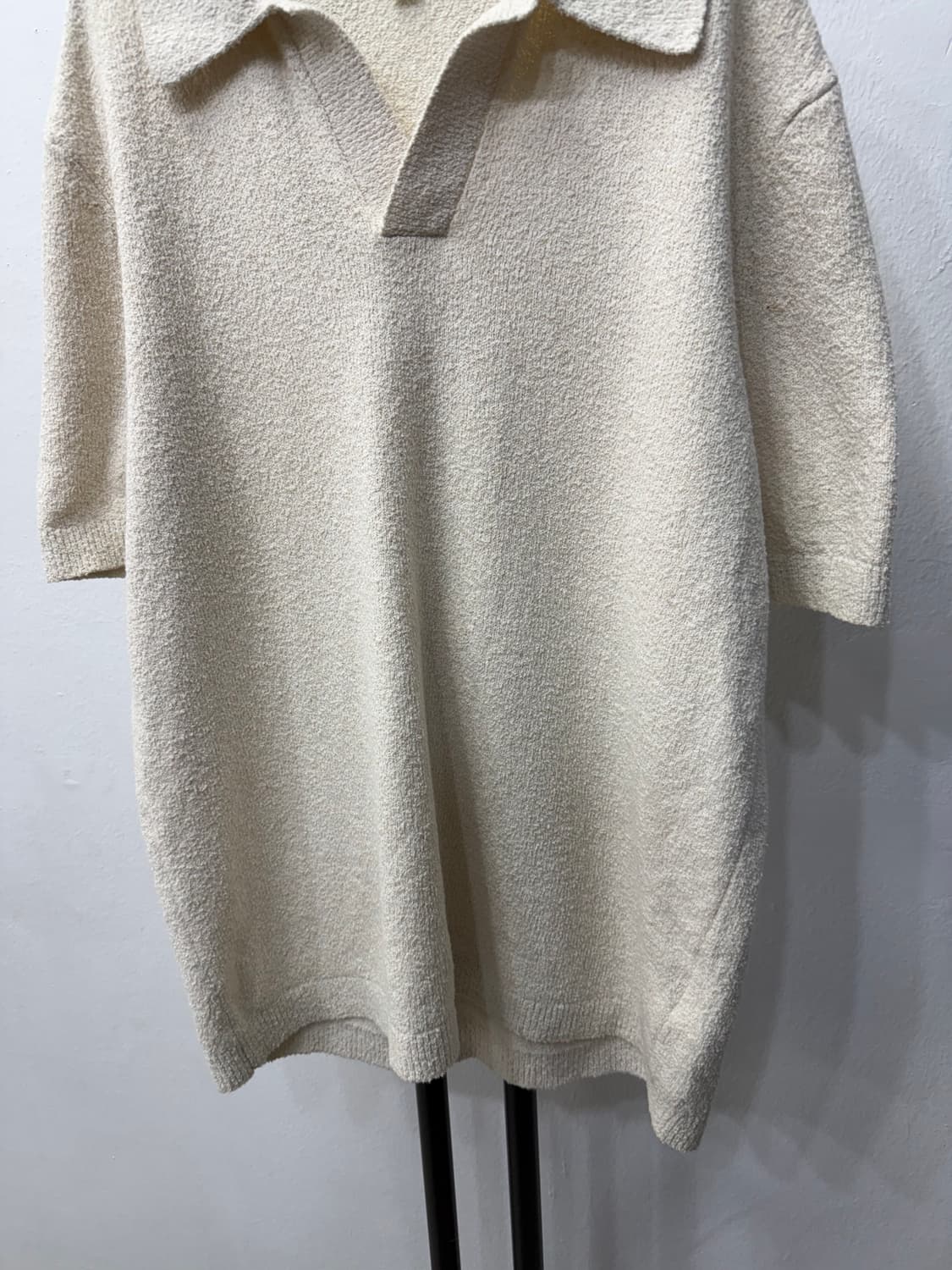 정품) COS 코스 남성 릴렉스핏 카라 니트 반팔 S 상품이미지3