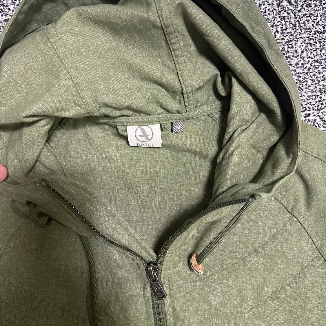 (85) 에이글 올리브 후드 바람막이 자켓 상품이미지2