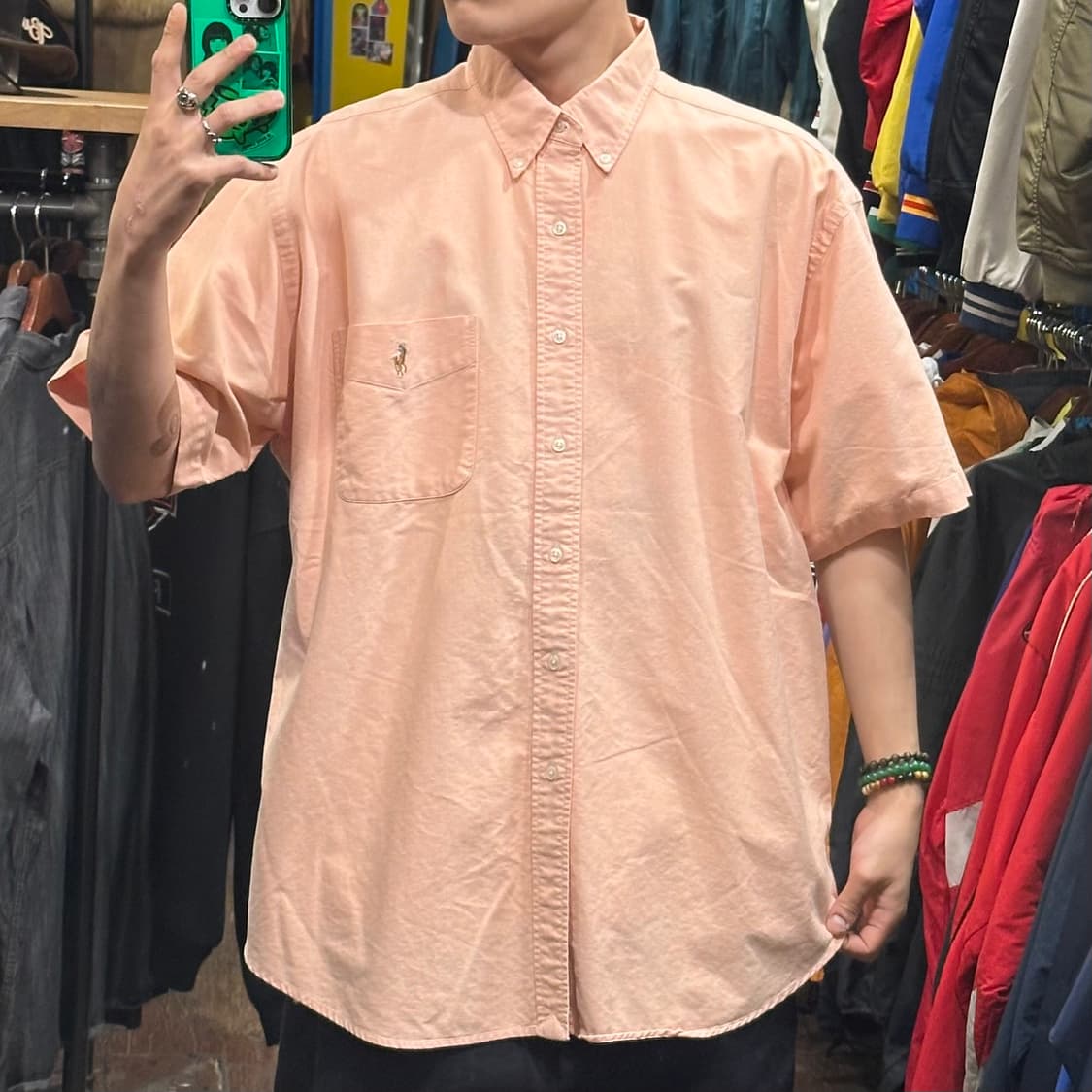 [HI] 폴로 랄프로렌 반팔셔츠 코랄핑크 상품이미지2