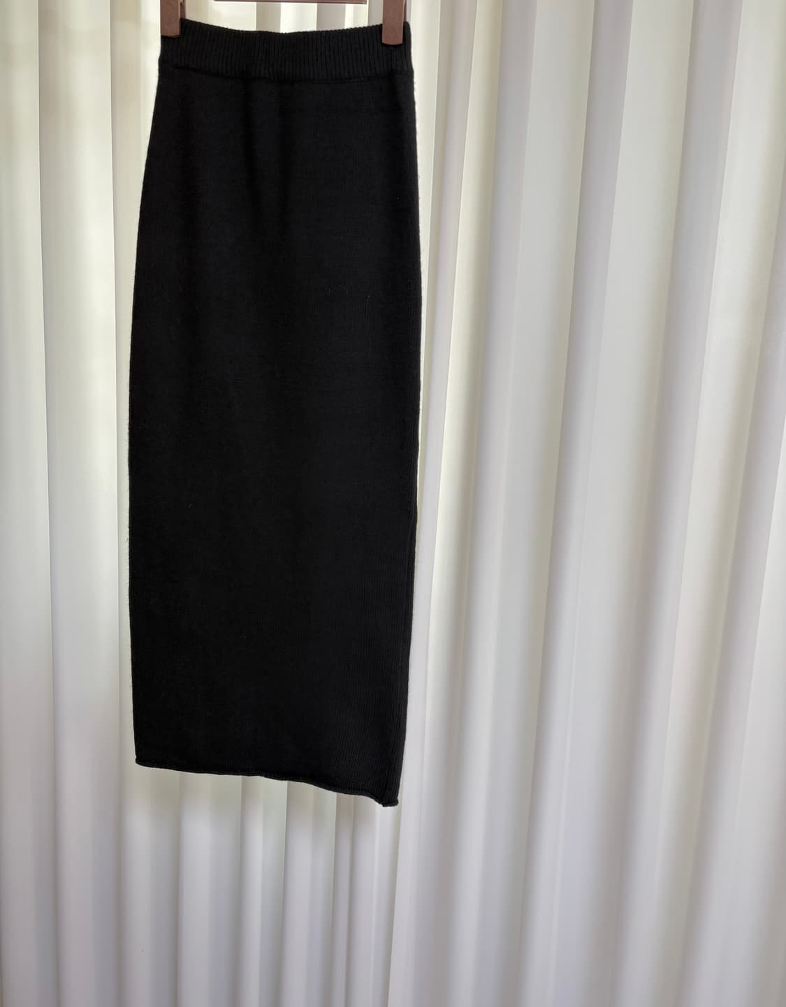 베지터블 니트 스커트 - 블랙 상품이미지1