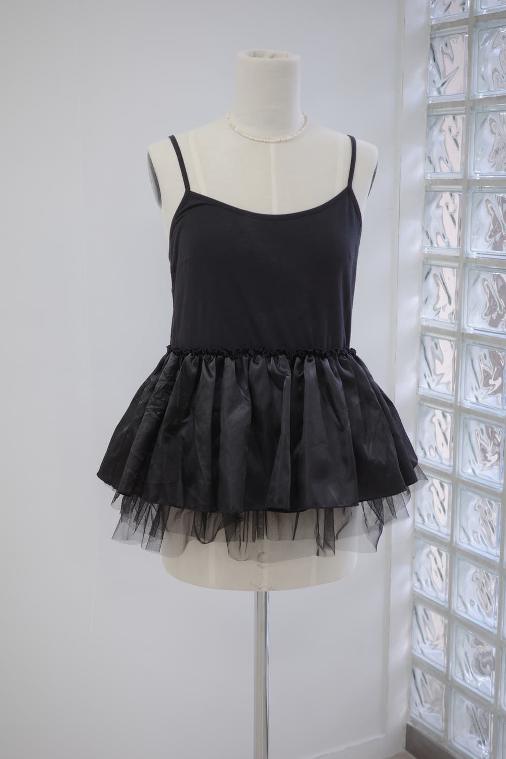 black shirring sleeveless 상품이미지1