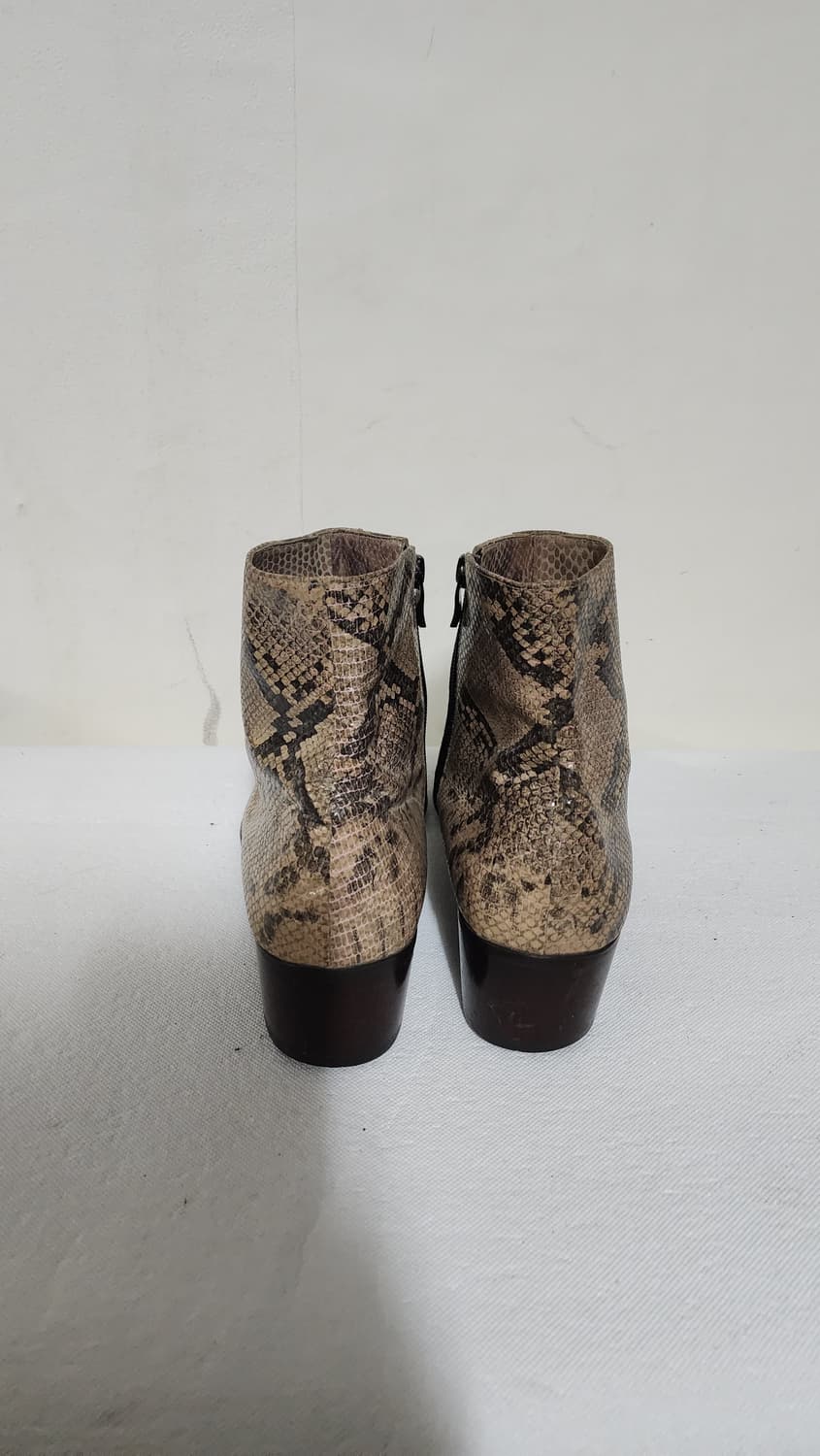 미라드 빈티지 수제화 파이톤 무늬 웨스턴 부츠 상품이미지5