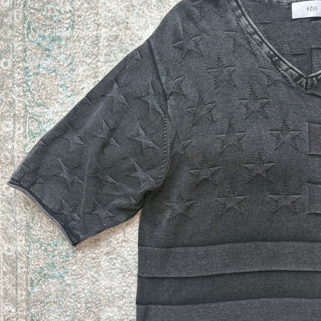 Washed US Flag Knit Tee 상품이미지4