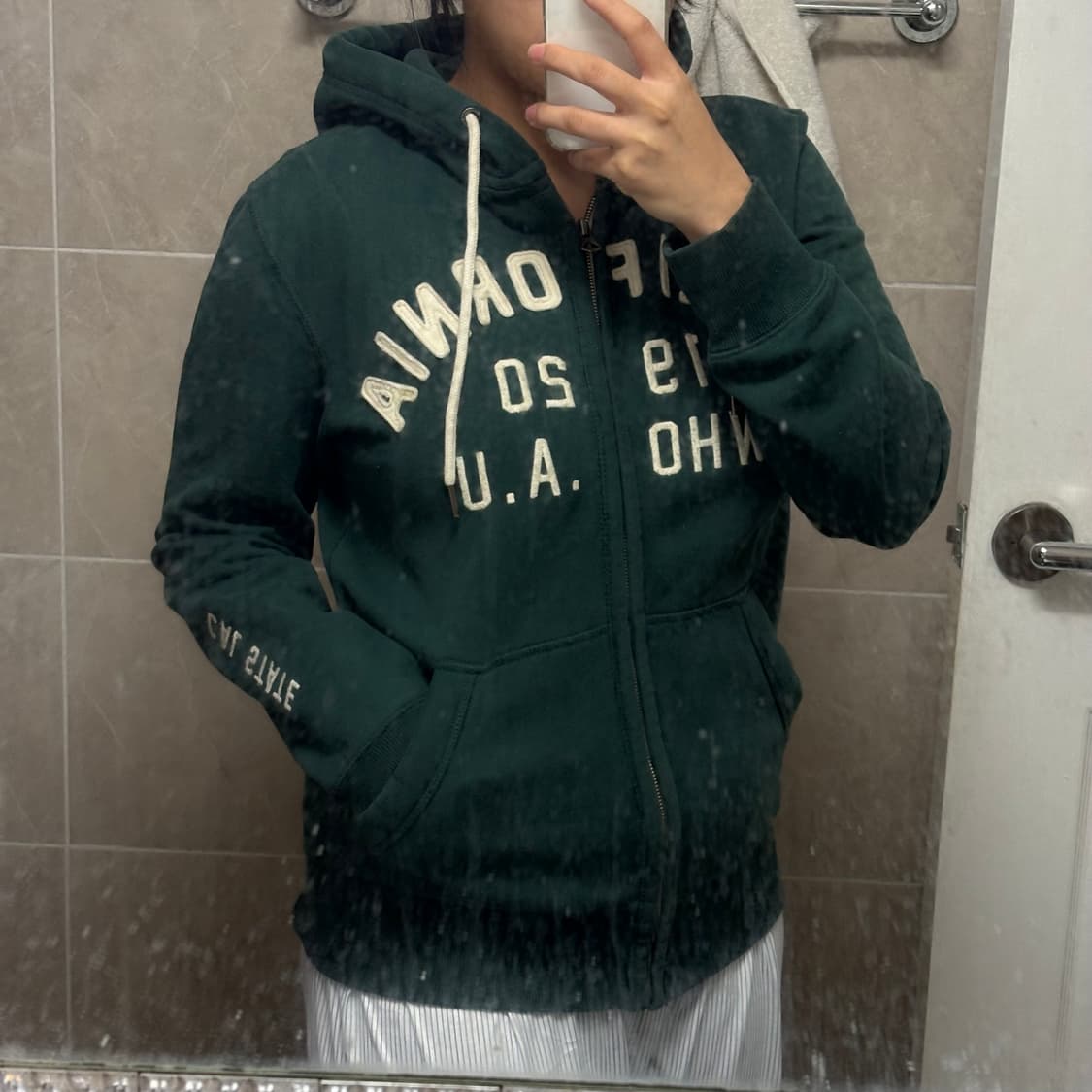 후아유 그린 후드집업 M 상품이미지6